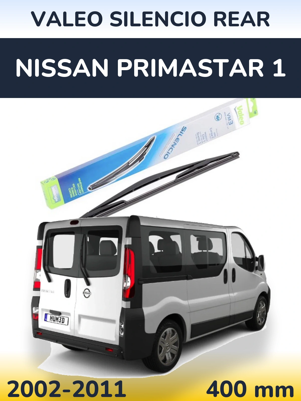 Tylna wycieraczka Valeo Silencio Rear 400 mm do Nissan Primastar 1 2002-2011