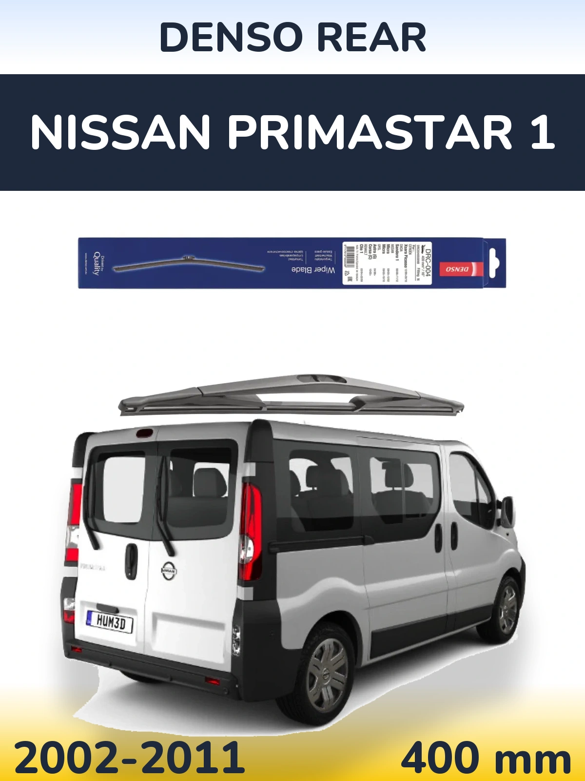 Задня щітка Denso Rear 400 мм для Nissan Primastar 1 2002-2011