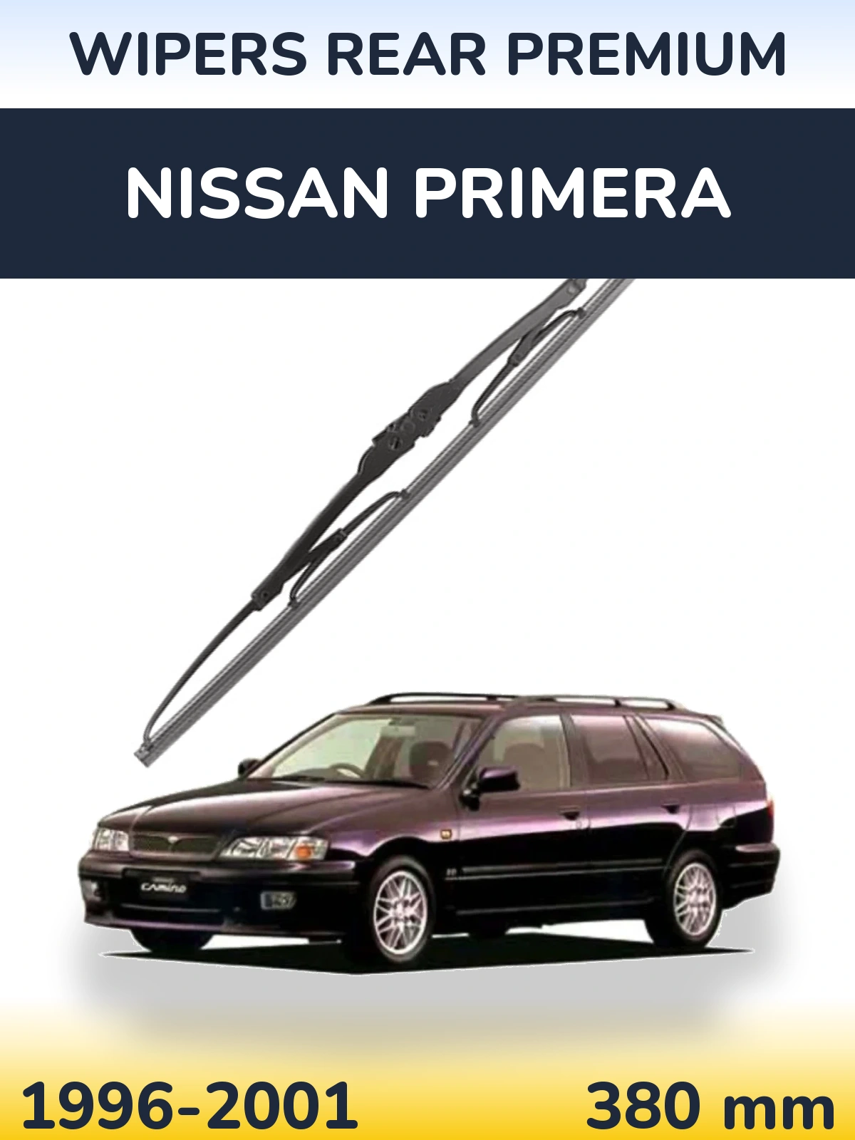 Rear wiper blade WIPERS REAR PREMIUM 380 mm for Nissan Primera 1996-2001