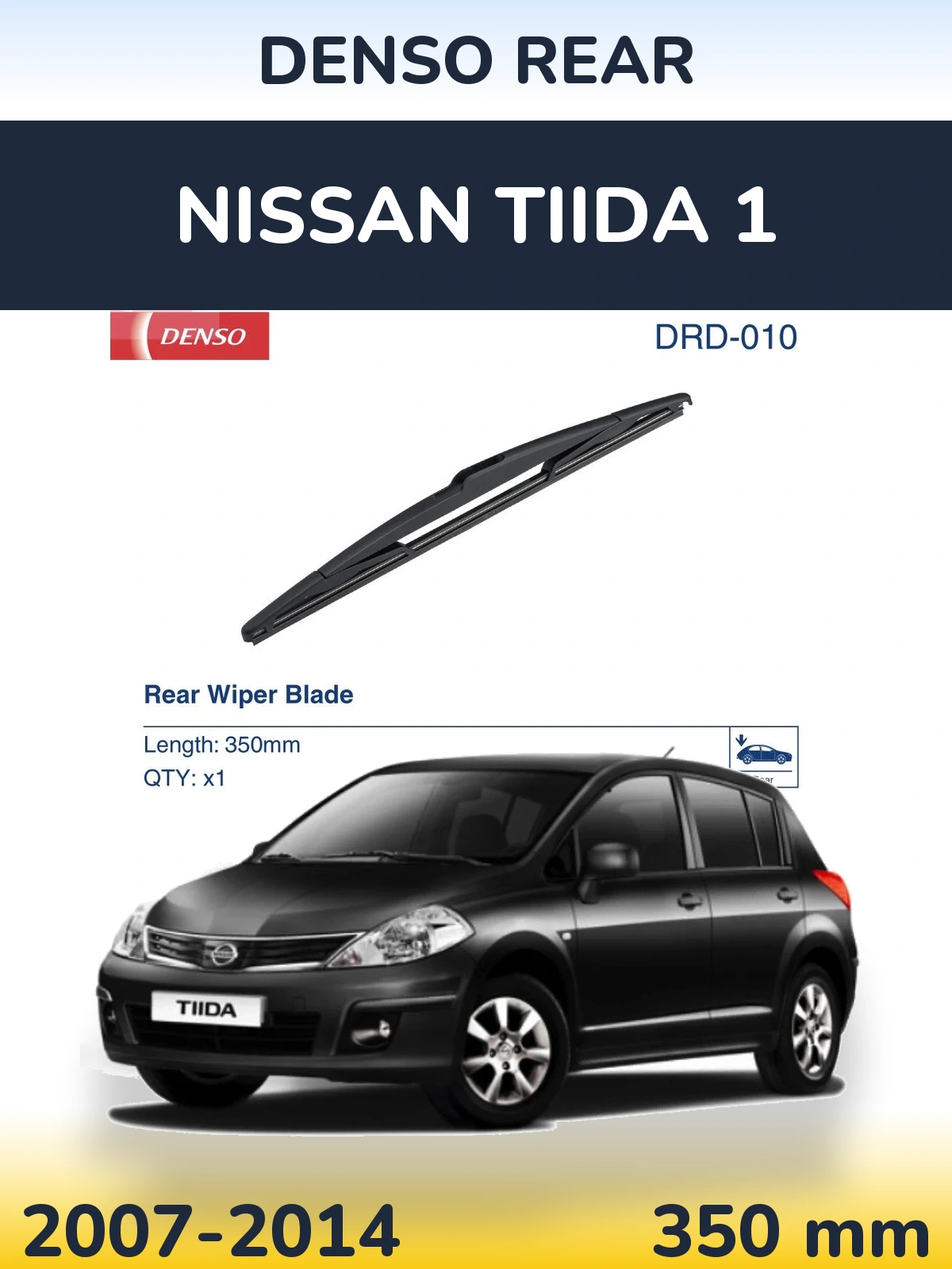 Tylna wycieraczka Denso Rear 350 mm do Nissan Tiida 1 2007-2014