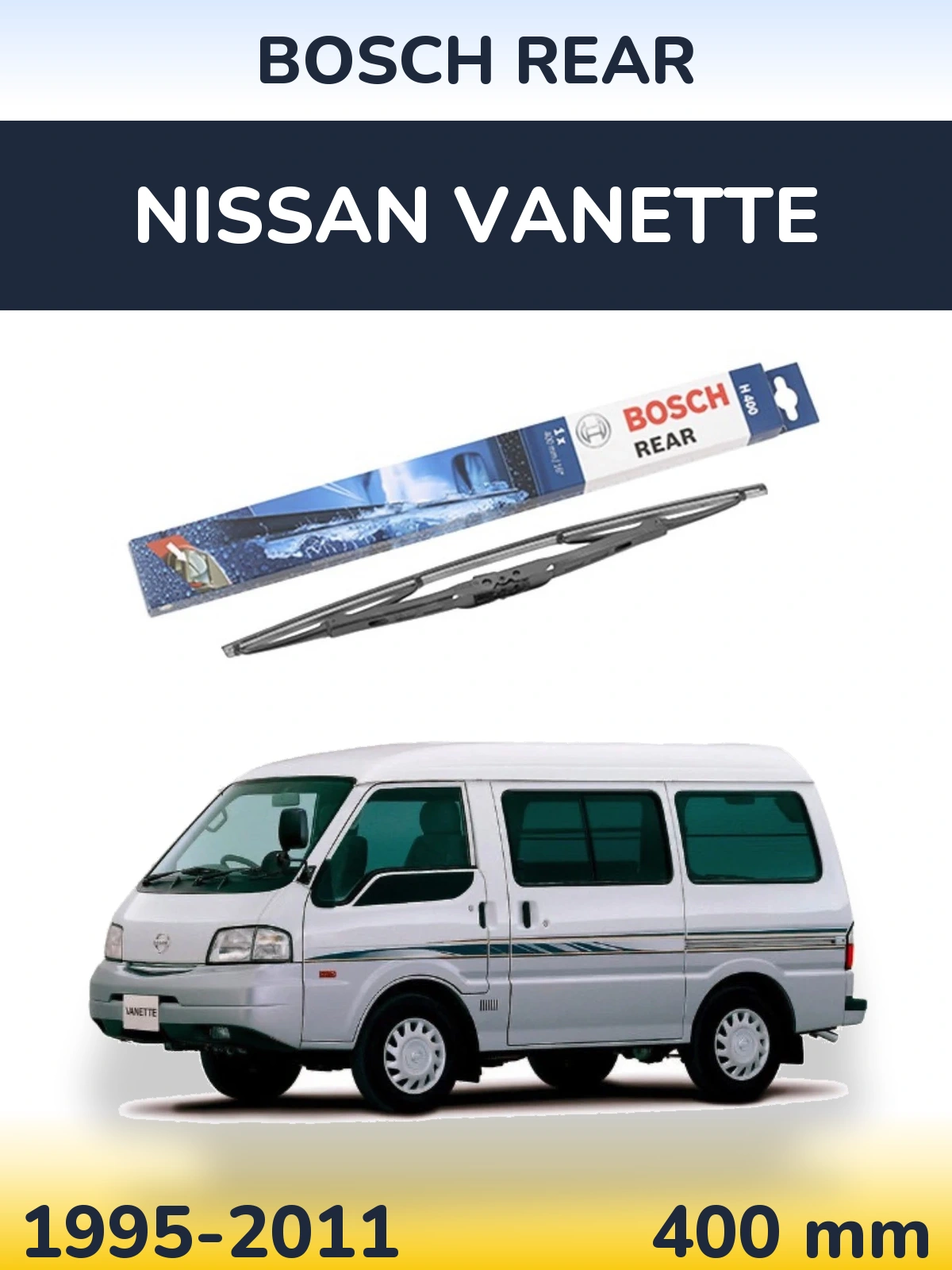 Tylna wycieraczka BOSCH Rear 400 mm do Nissan Vanette 1995-2011