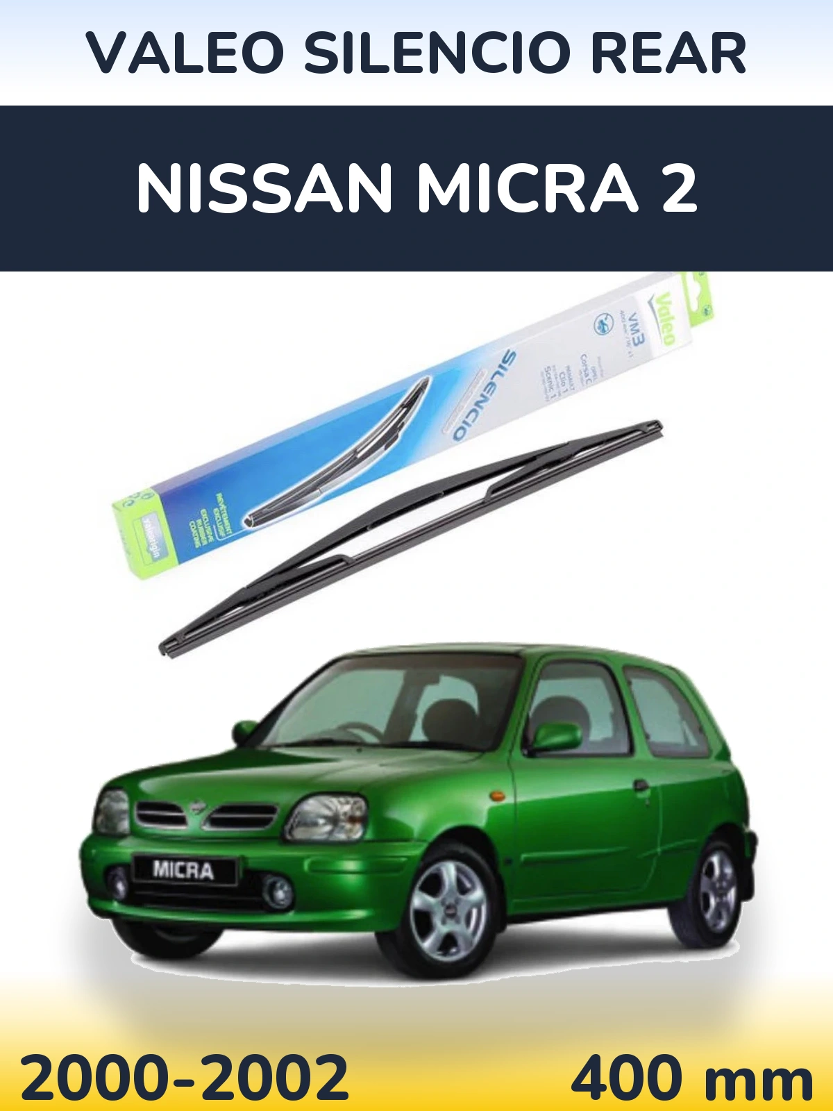 Задний дворник Valeo Silencio Rear 400 мм для Nissan Micra 2 2000-2002