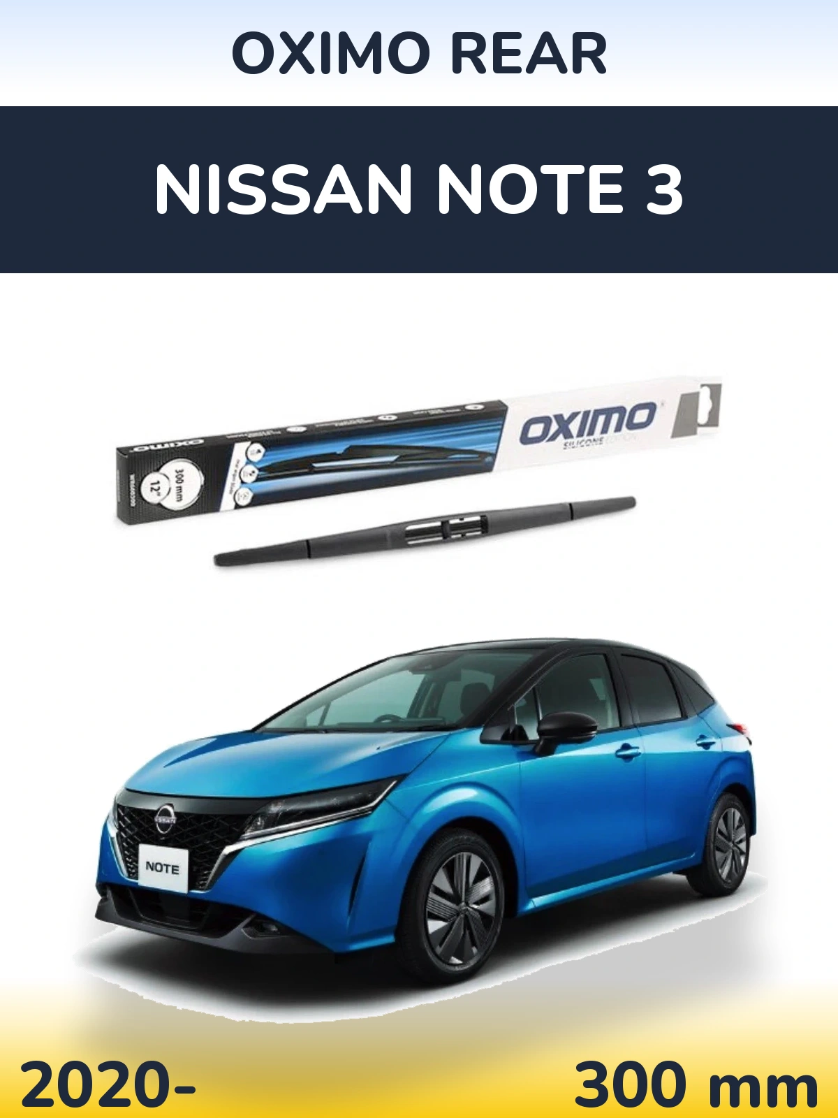 Rear wiper blade Oximo Rear 300 mm for Nissan Note 3 2020-2026