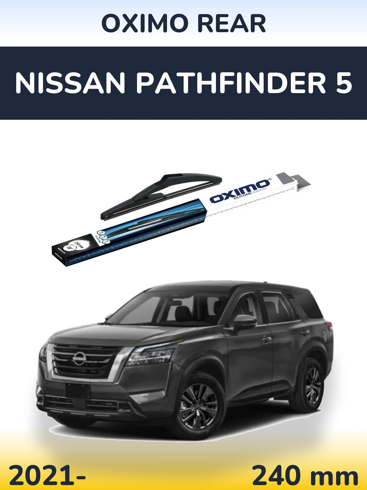 Rear wiper blade Oximo Rear 250 mm for Nissan Pathfinder 5 2021-2026
