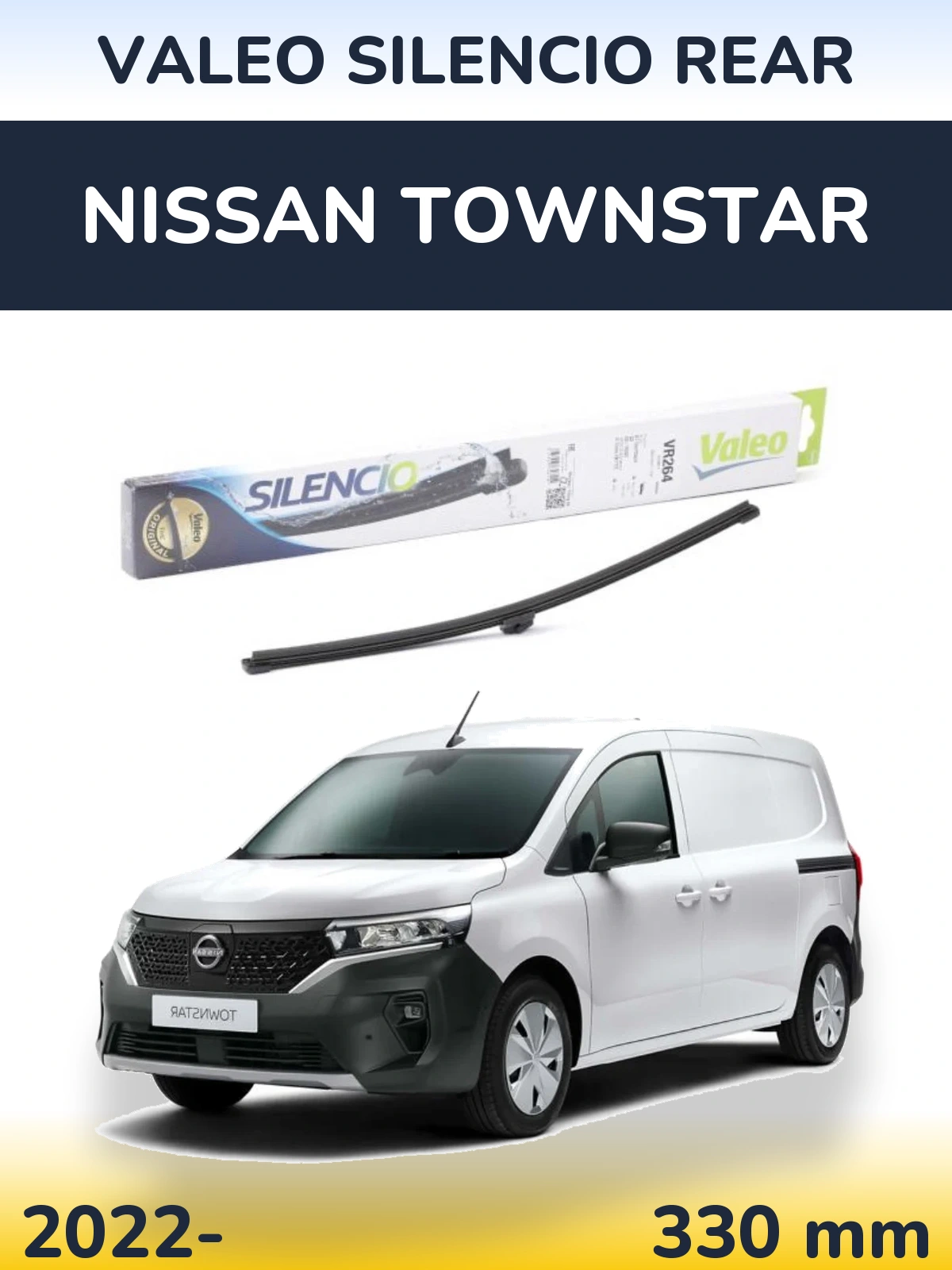 Rear wiper blade Valeo Silencio Rear 320 mm for Nissan Townstar 2022-2026