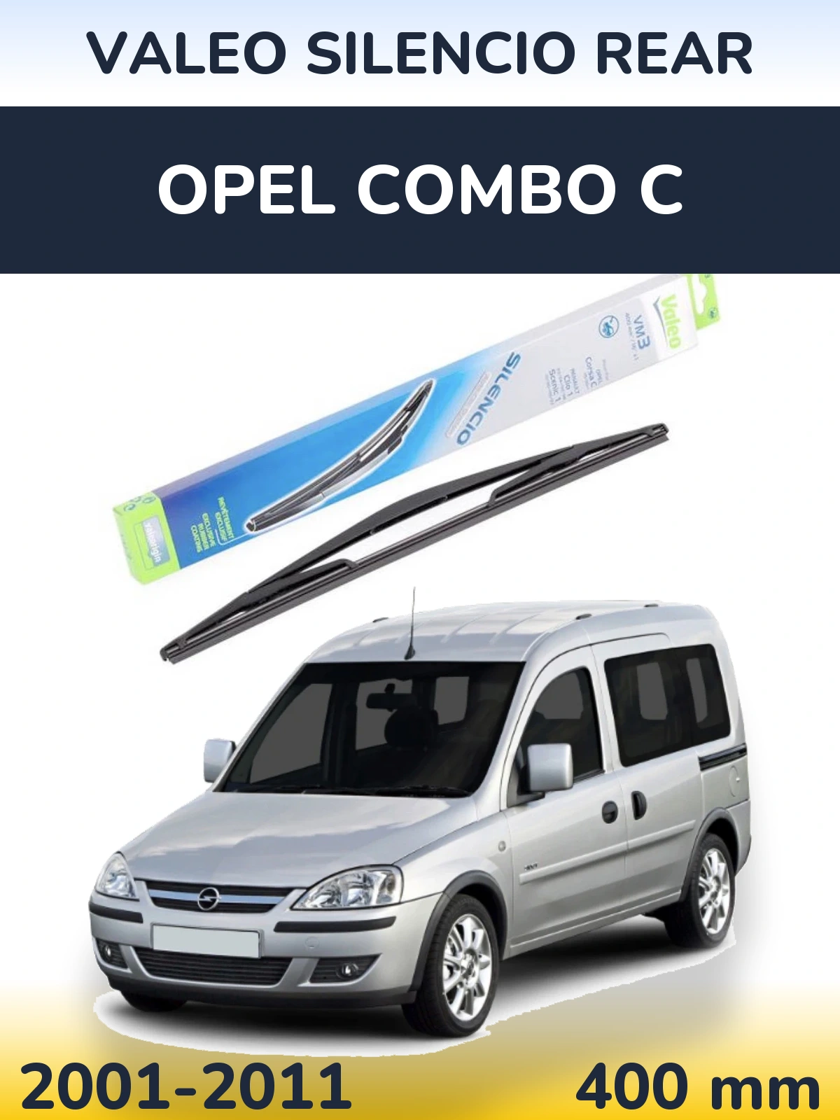 Задня щітка Valeo Silencio Rear 400 мм для Opel Combo C 2001-2011