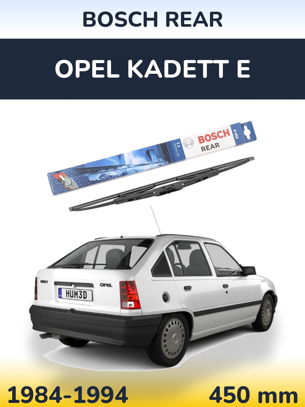 Tylna wycieraczka BOSCH Rear 450 mm do Opel Kadett E 1984-1994