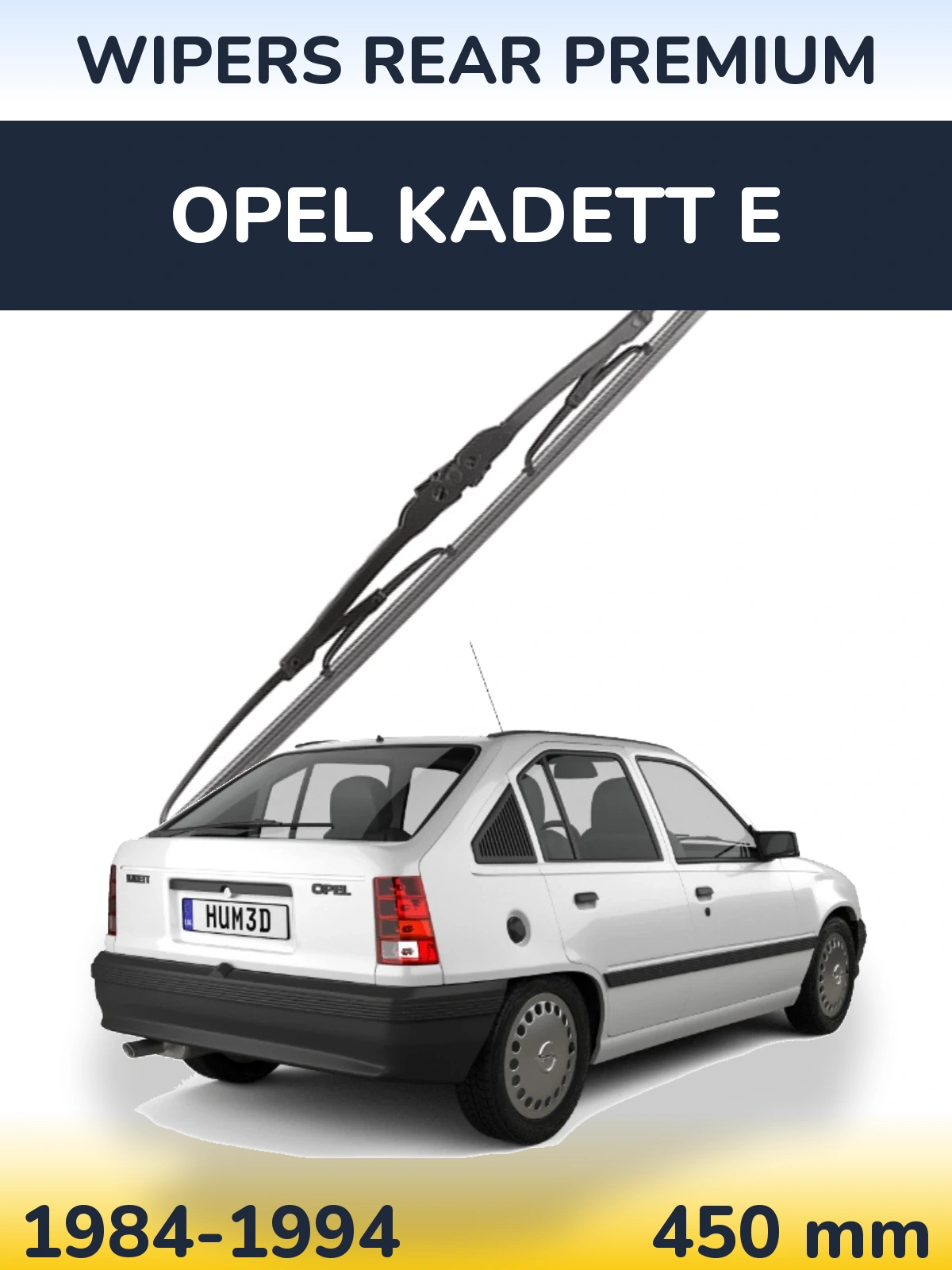 Rear wiper blade WIPERS REAR PREMIUM 450 mm for Opel Kadett E 1984-1994