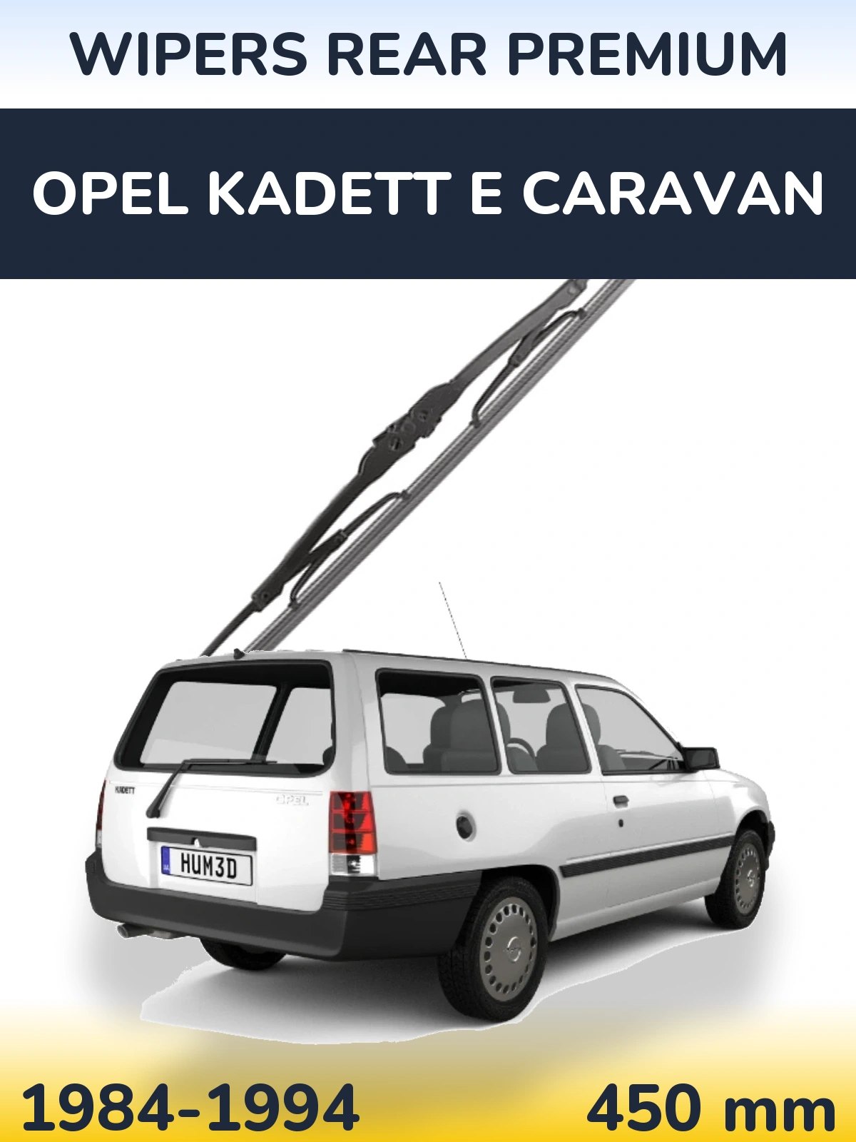 Tylna wycieraczka WIPERS REAR PREMIUM 450 mm do Opel Kadett E Caravan 1984-1994