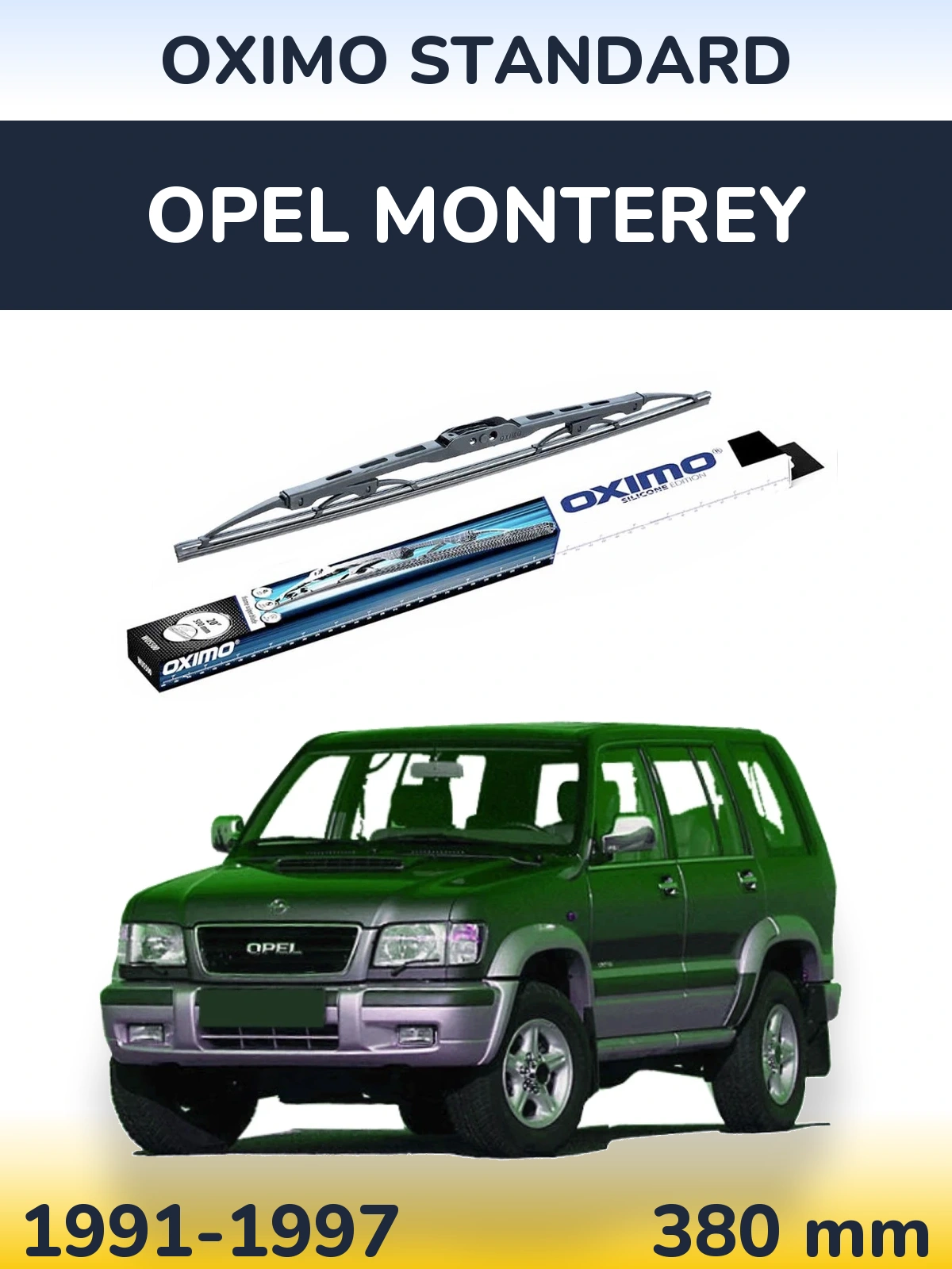 Tylna wycieraczka Oximo Standard 375 mm do Opel Monterey 1991-1997