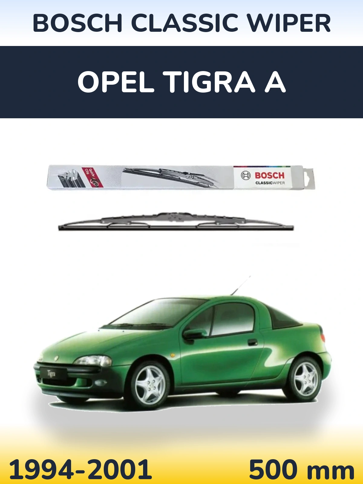 Задний дворник BOSCH Classic Wiper 500 мм для Opel Tigra A 1994-2001