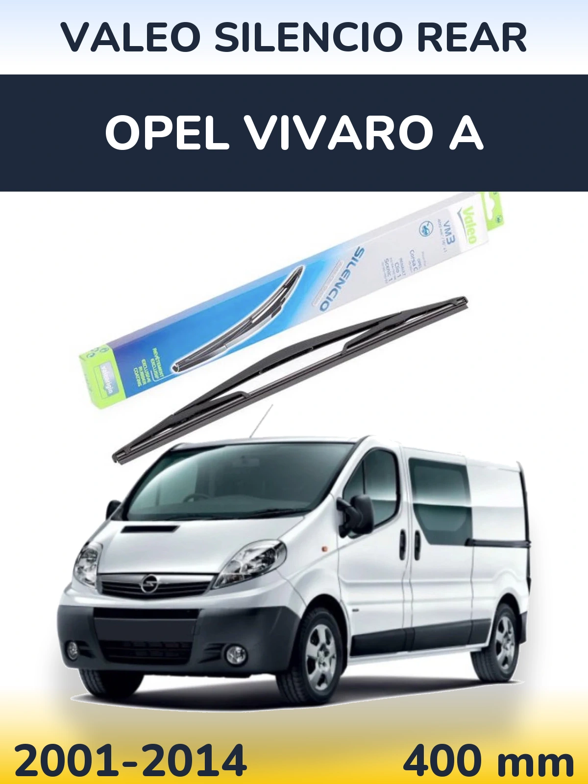 Задний дворник Valeo Silencio Rear 400 мм для Opel Vivaro A 2001-2014