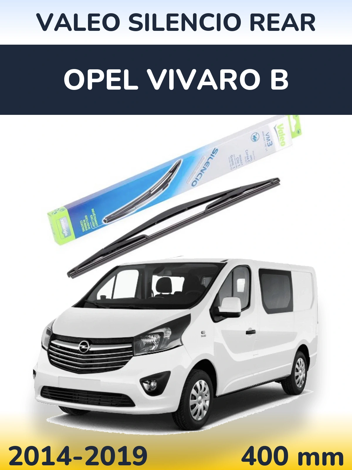 Задний дворник Valeo Silencio Rear 400 мм для Opel Vivaro B 2014-2019