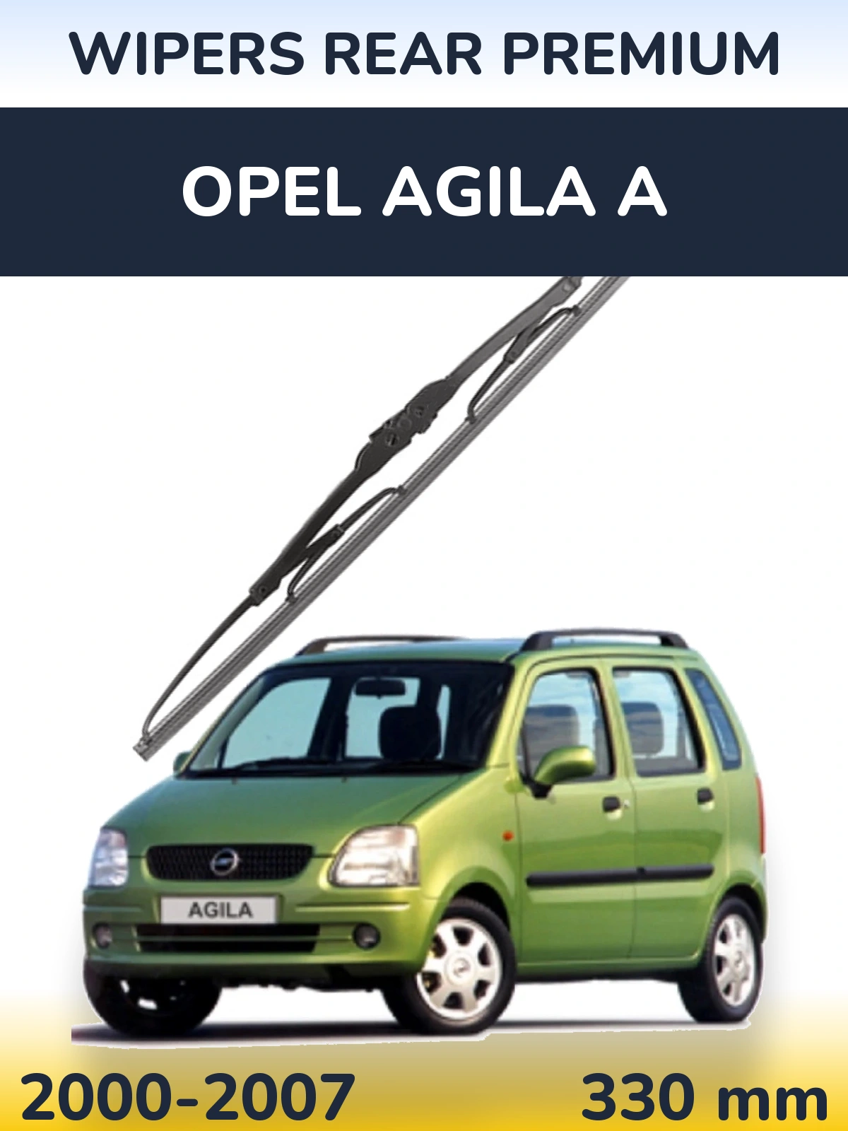 Tylna wycieraczka WIPERS REAR PREMIUM 330 mm do Opel Agila A 2000-2007
