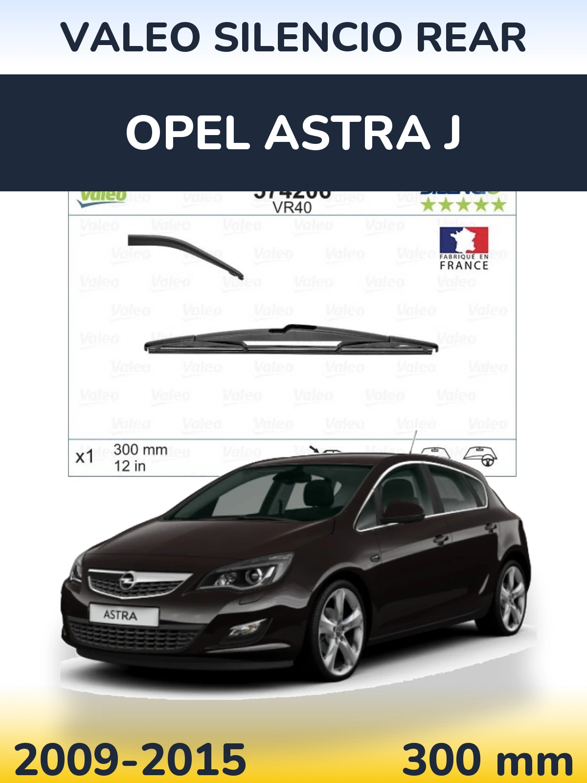 Tylna wycieraczka Valeo Silencio Rear 300 mm do Opel Astra J 2009-2015