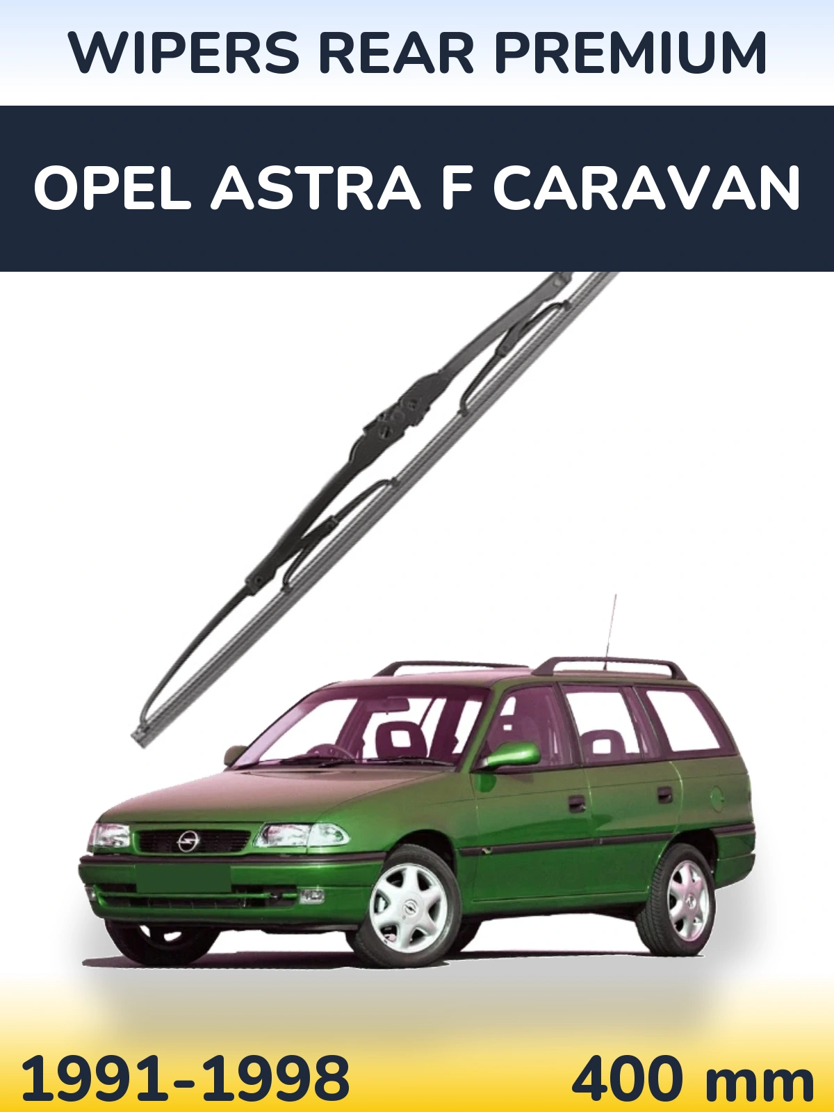 Rear wiper blade WIPERS REAR PREMIUM 400 mm for Opel Astra F Caravan 1991-1998