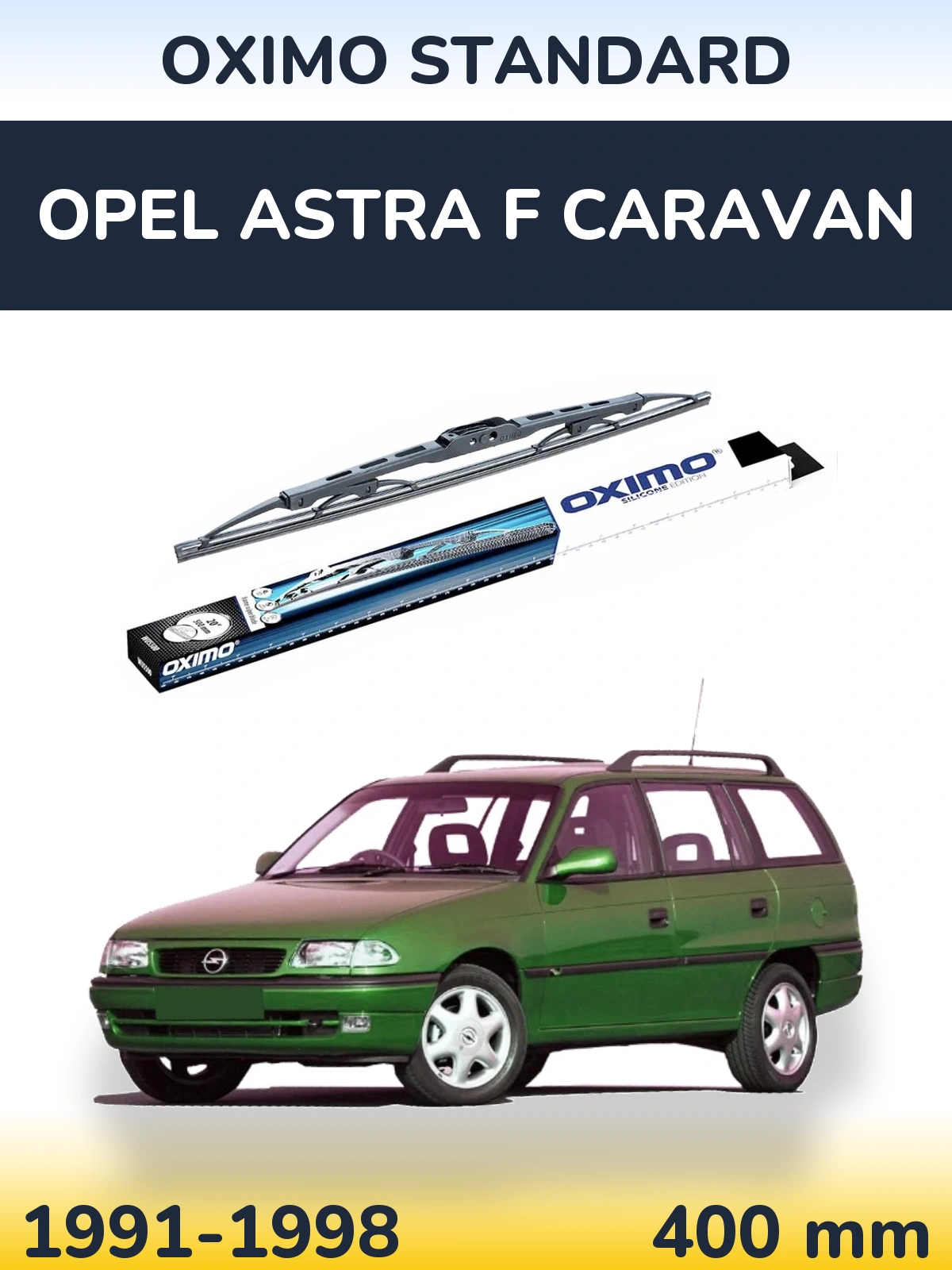 Задний дворник Oximo Standard 400 мм для Opel Astra F Caravan 1991-1998