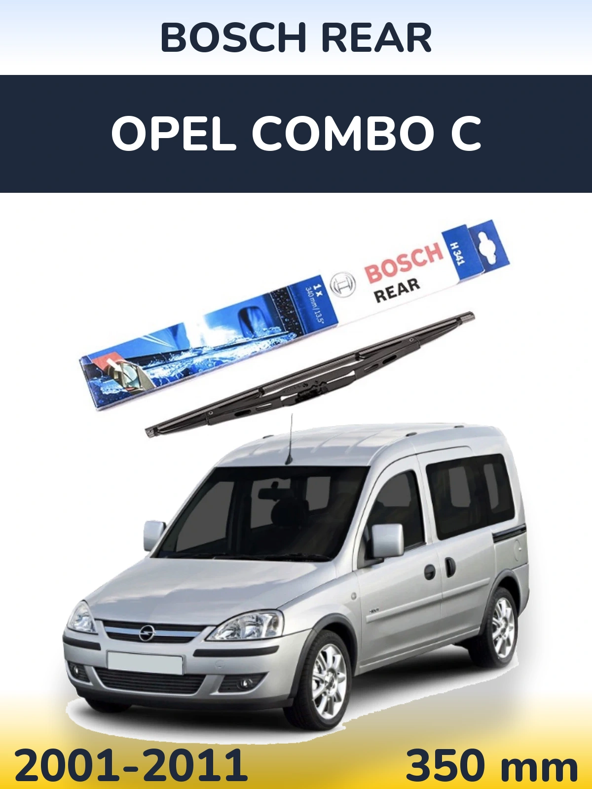 Rear wiper blade BOSCH Rear 340 mm for Opel Combo C 2001-2011