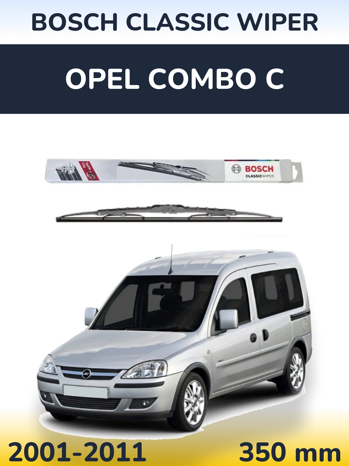 Задний дворник BOSCH Classic Wiper 340 мм для Opel Combo C 2001-2011