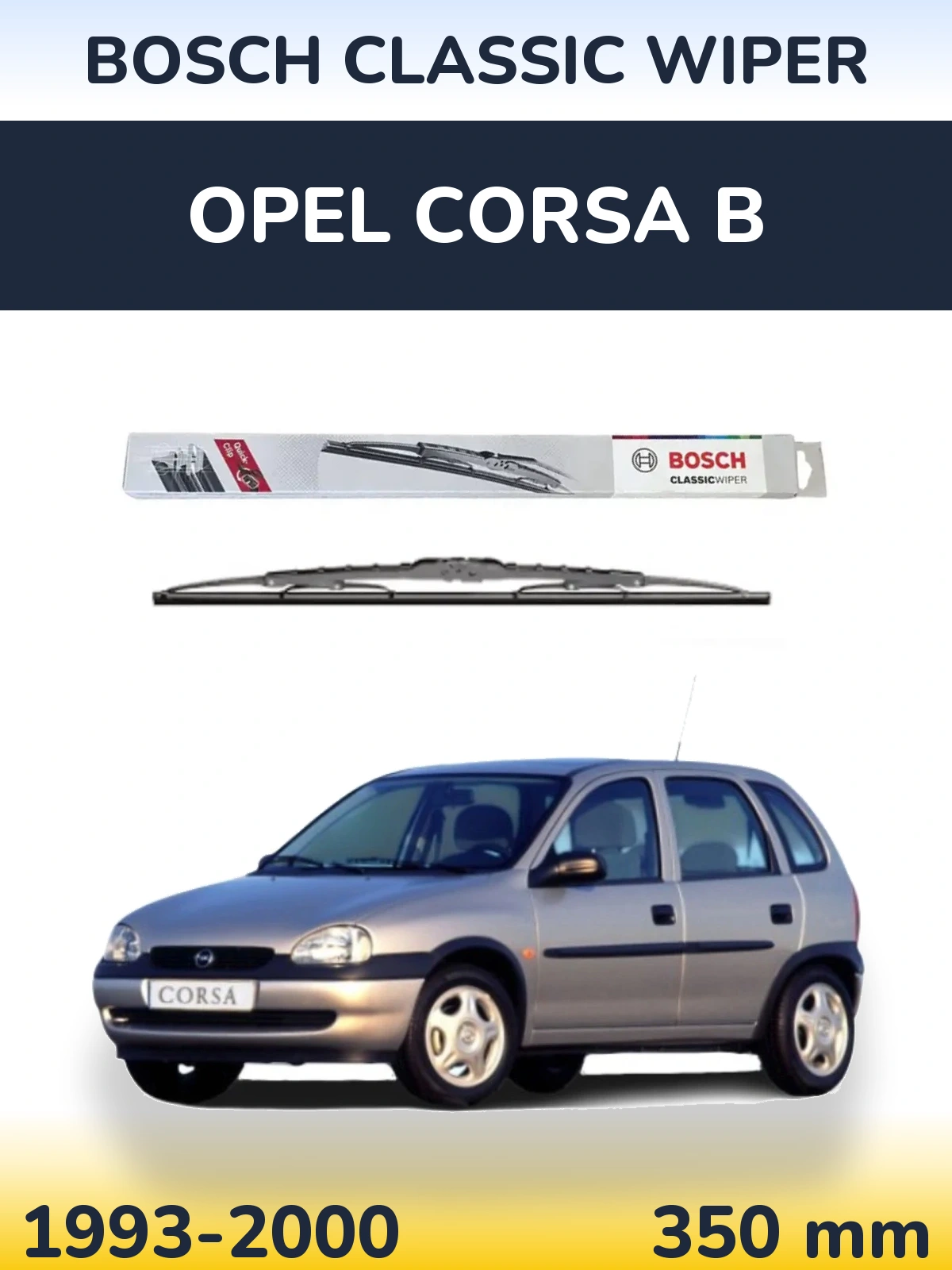 Tylna wycieraczka BOSCH Classic Wiper 340 mm do Opel Corsa B 1993-2000
