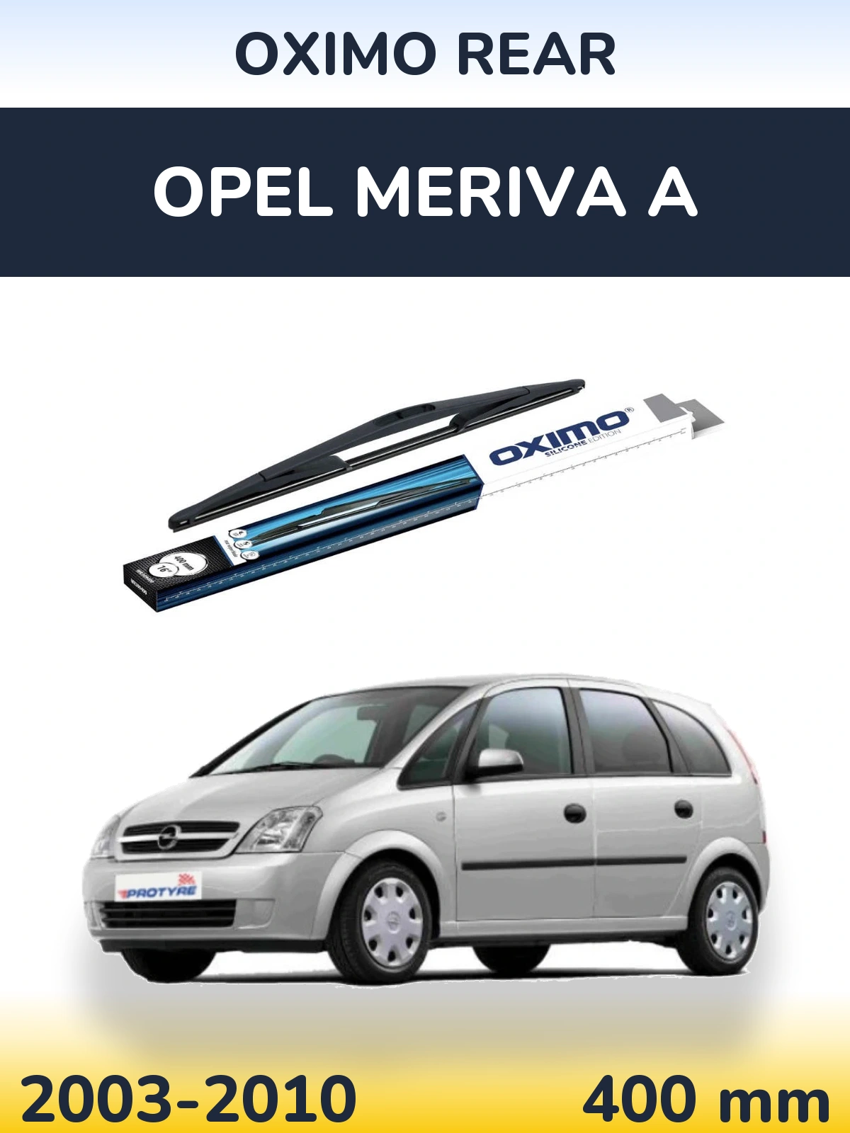 Rear wiper blade Oximo Rear 400 mm for Opel Meriva A 2003-2010