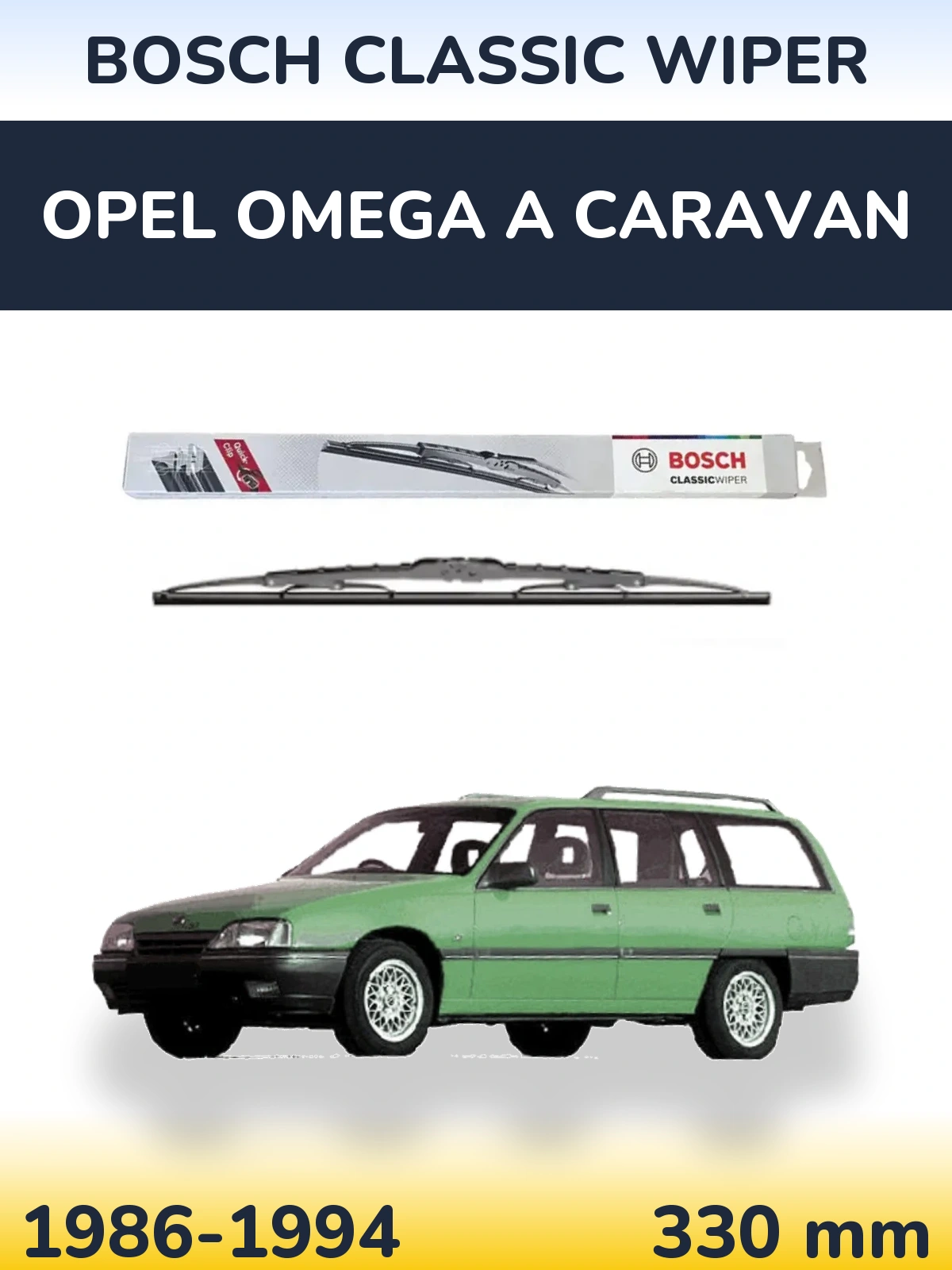 Задний дворник BOSCH Classic Wiper 340 мм для Opel Omega A Caravan 1986-1994