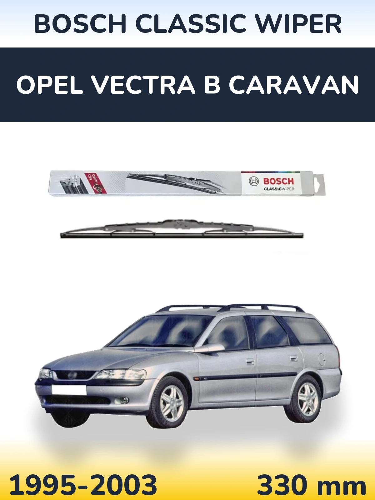 Задний дворник BOSCH Classic Wiper 340 мм для Opel Vectra B Caravan 1995-2003