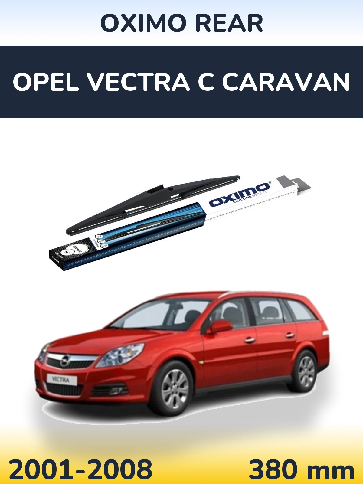 Rear wiper blade Oximo Rear 400 mm for Opel Vectra C Caravan 2001-2008