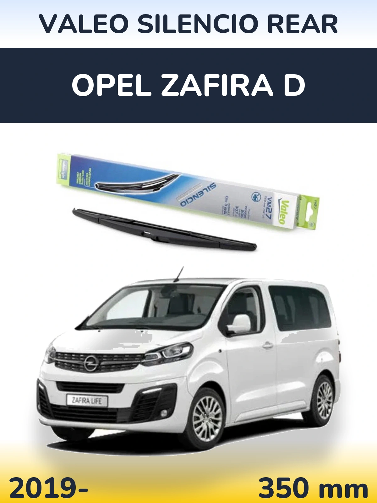 Tylna wycieraczka Valeo Silencio Rear 350 mm do Opel Zafira D 2019-2026