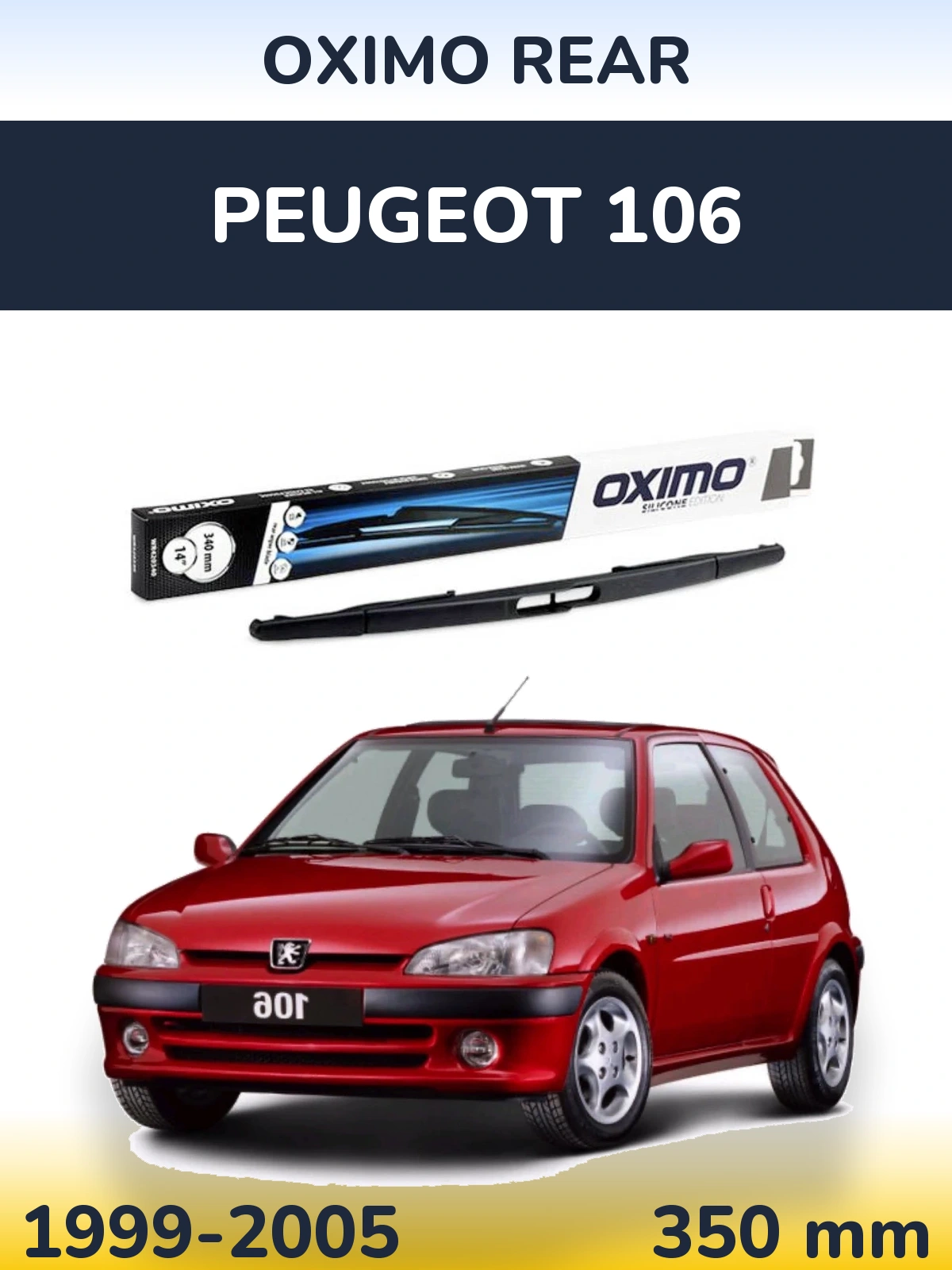 Rear wiper blade Oximo Rear 350 mm for Peugeot 106 1999-2005