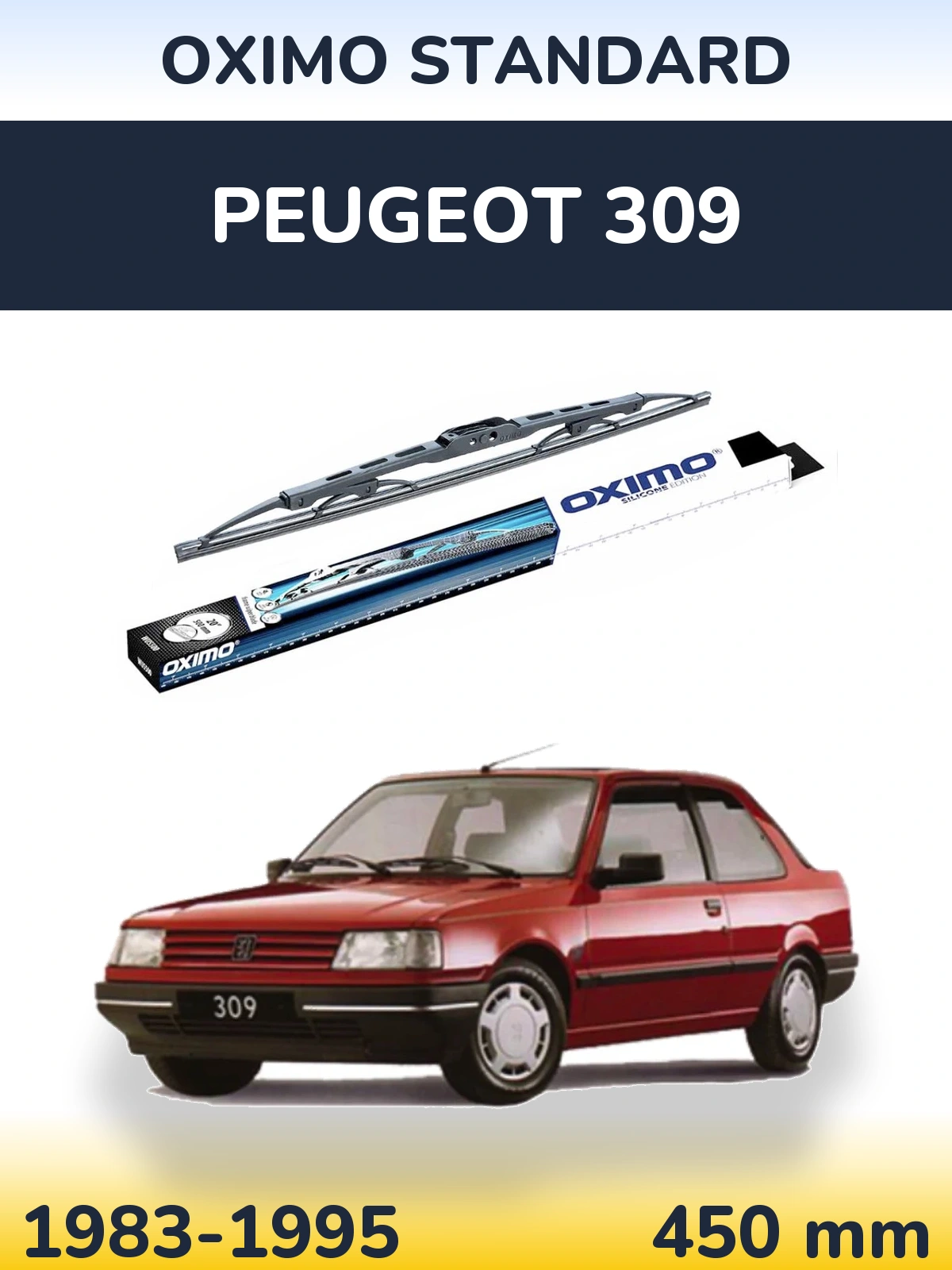 Tylna wycieraczka Oximo Standard 450 mm do Peugeot 309 1983-1995
