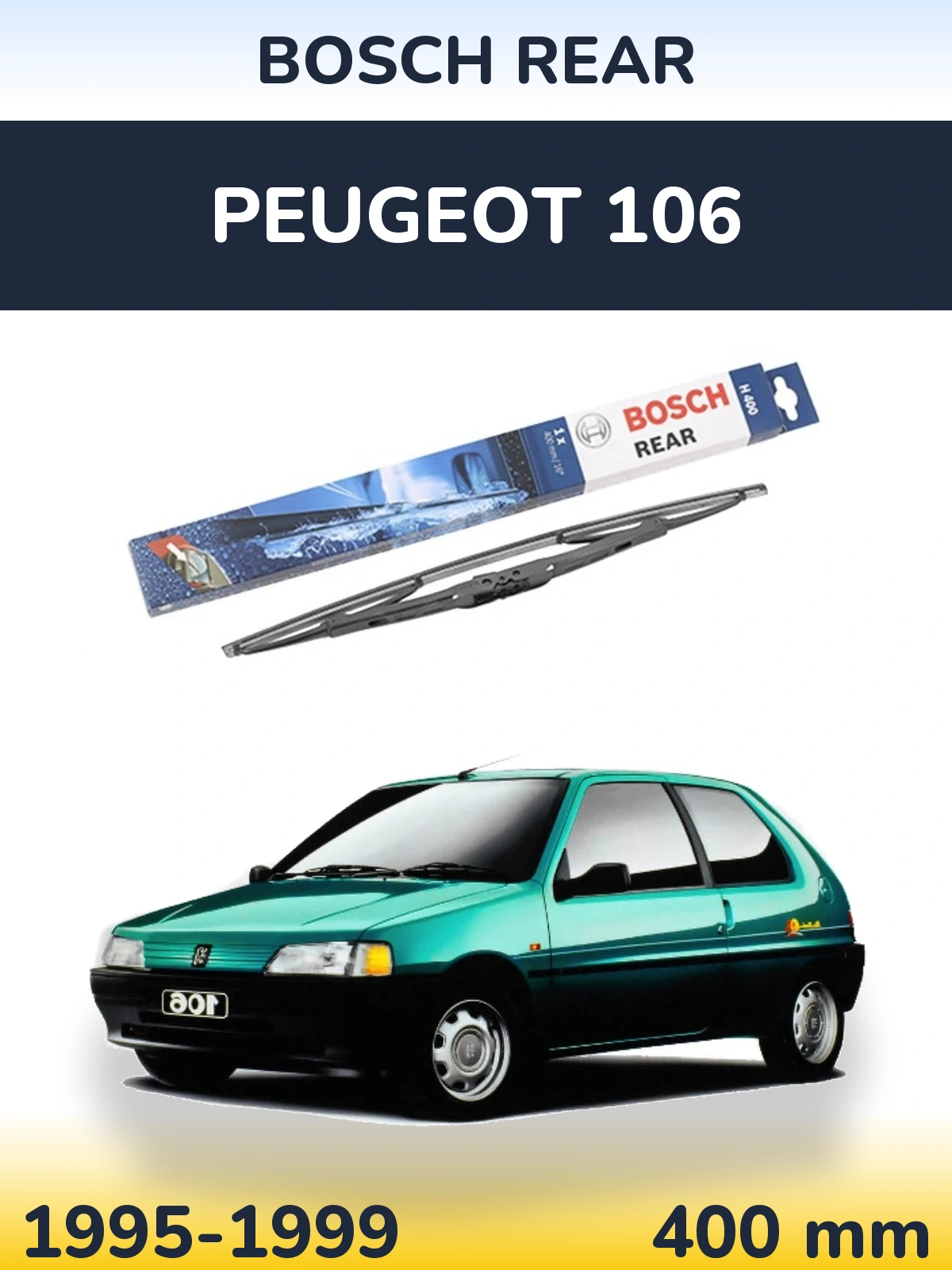 Tylna wycieraczka BOSCH Rear 400 mm do Peugeot 106 1995-1999