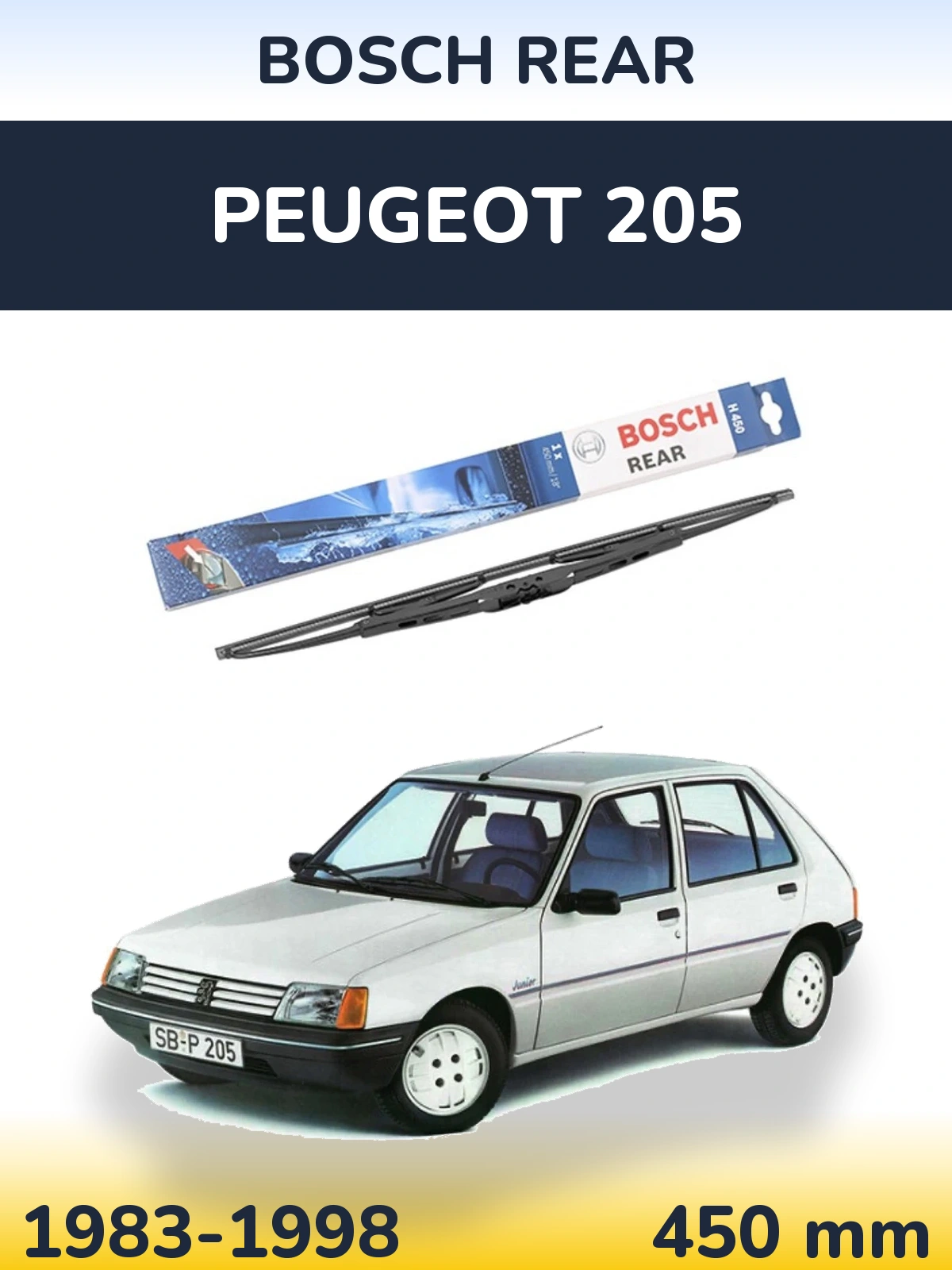 Tylna wycieraczka BOSCH Rear 450 mm do Peugeot 205 1983-1998