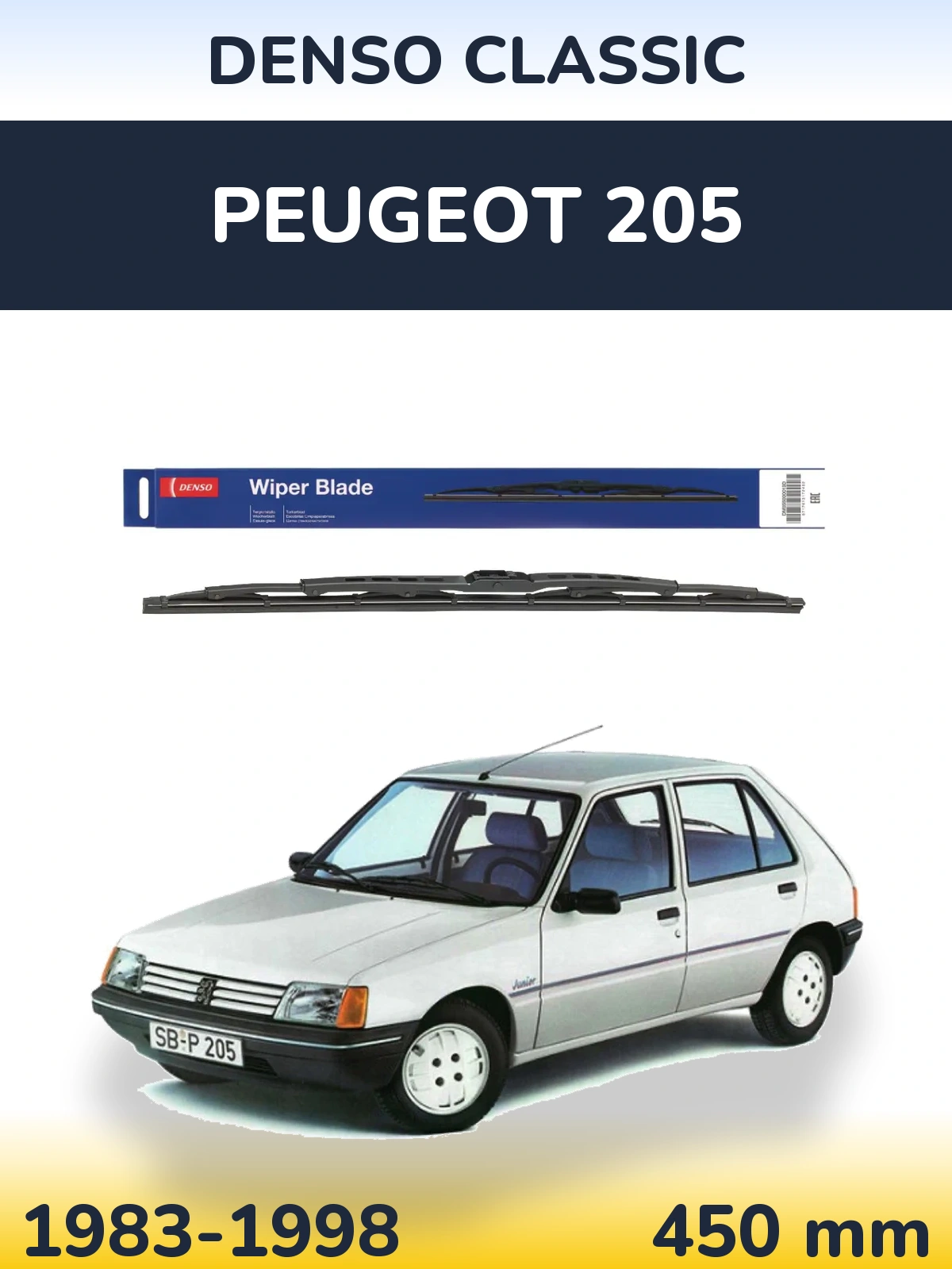 Tylna wycieraczka Denso Classic 450 mm do Peugeot 205 1983-1998