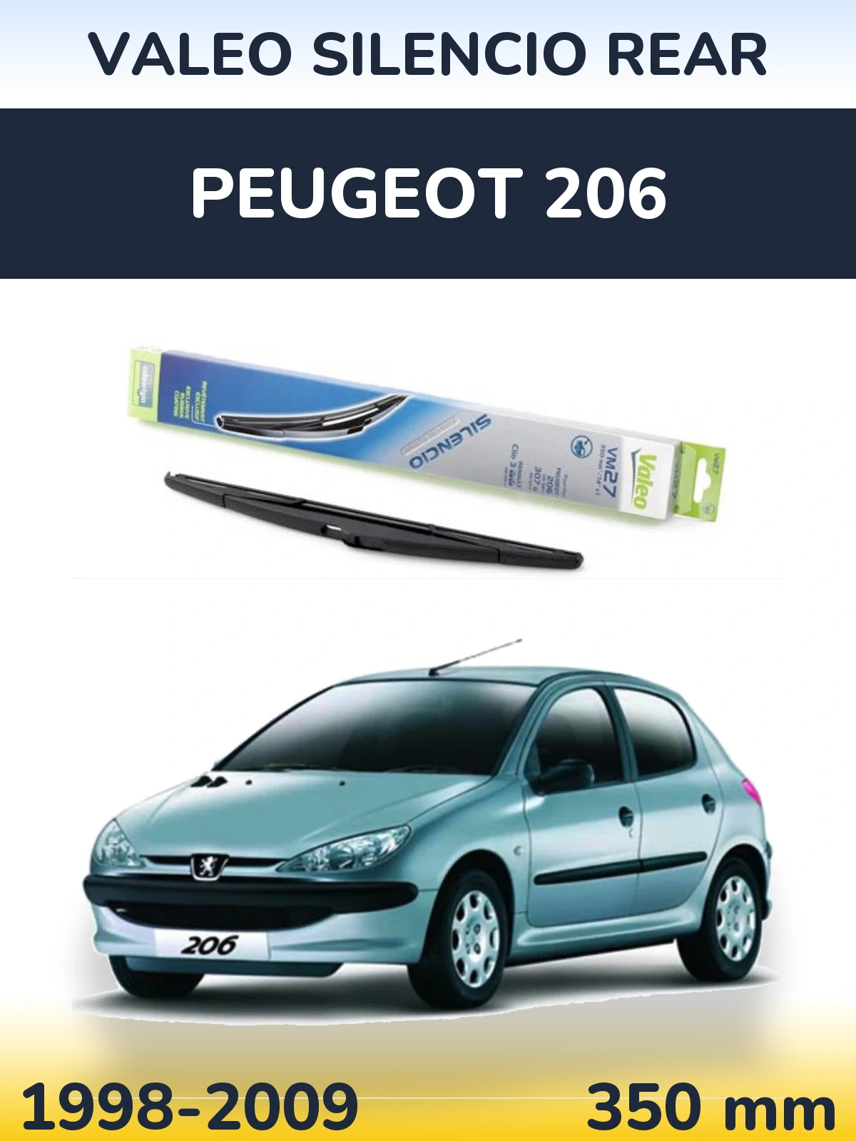 Tylna wycieraczka Valeo Silencio Rear 350 mm do Peugeot 206 1998-2009