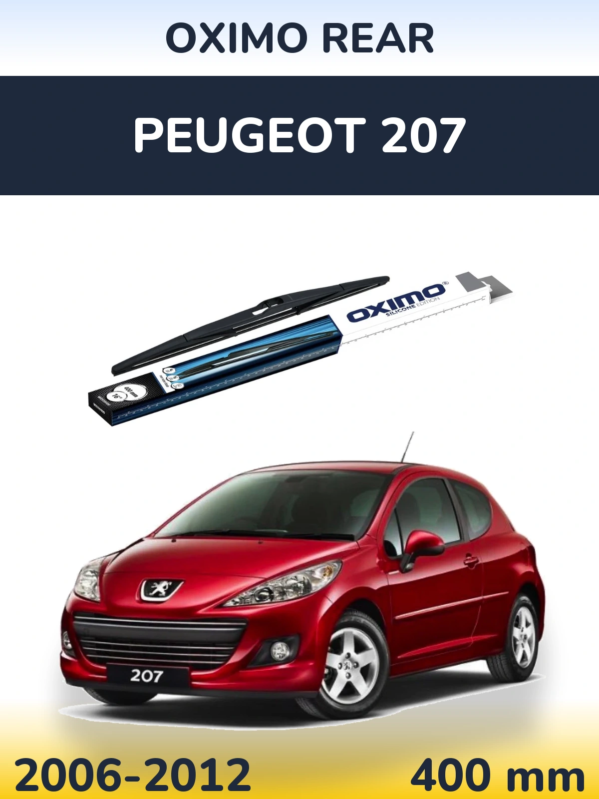 Rear wiper blade Oximo Rear 400 mm for Peugeot 207 2006-2012