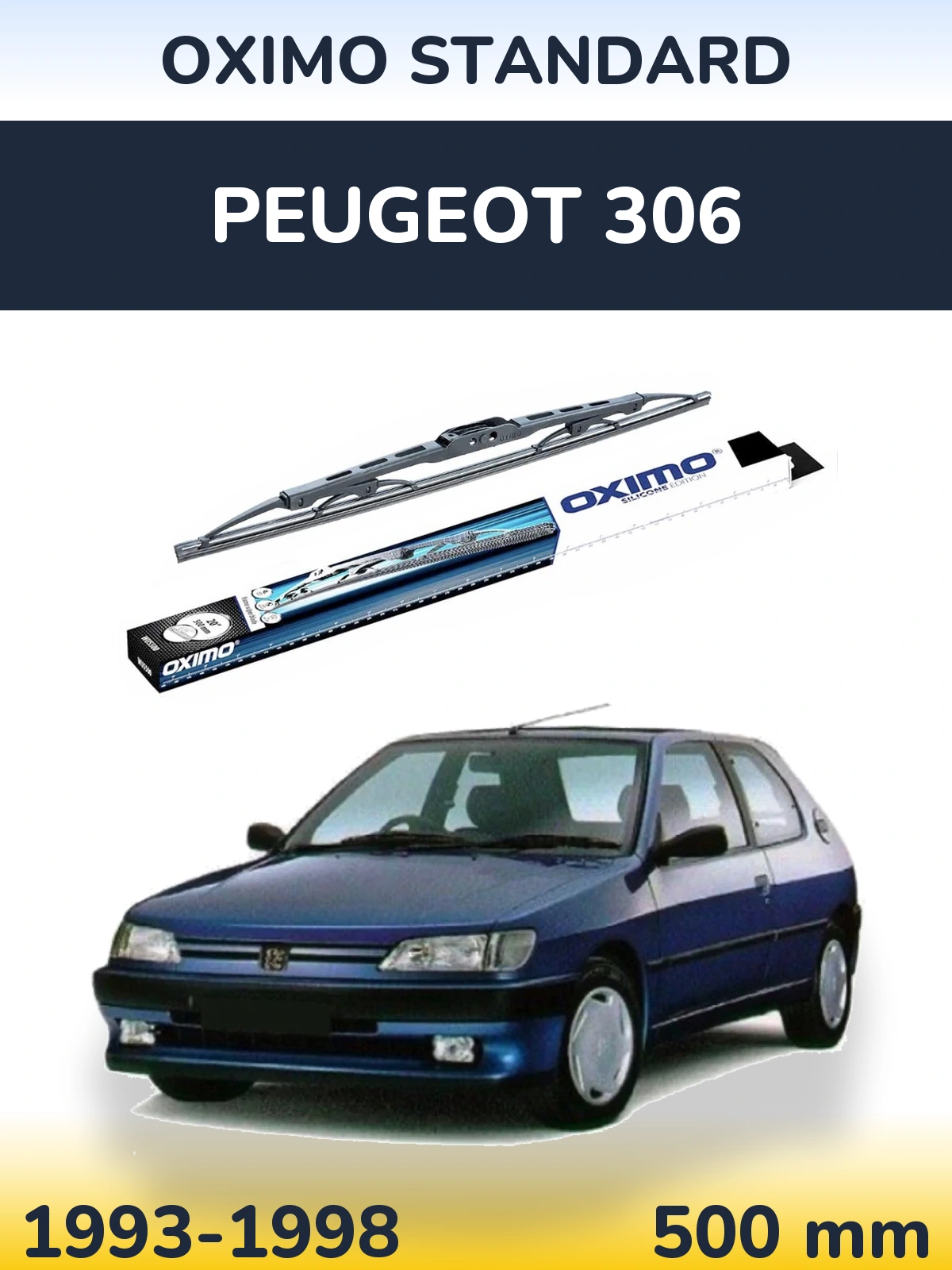 Tylna wycieraczka Oximo Standard 500 mm do Peugeot 306 1993-1998