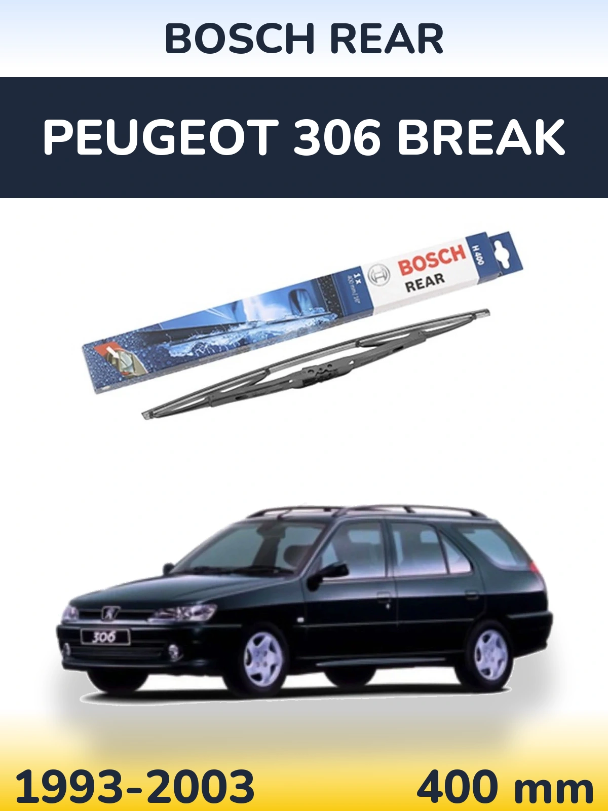Tylna wycieraczka BOSCH Rear 400 mm do Peugeot 306 Break 1993-2003