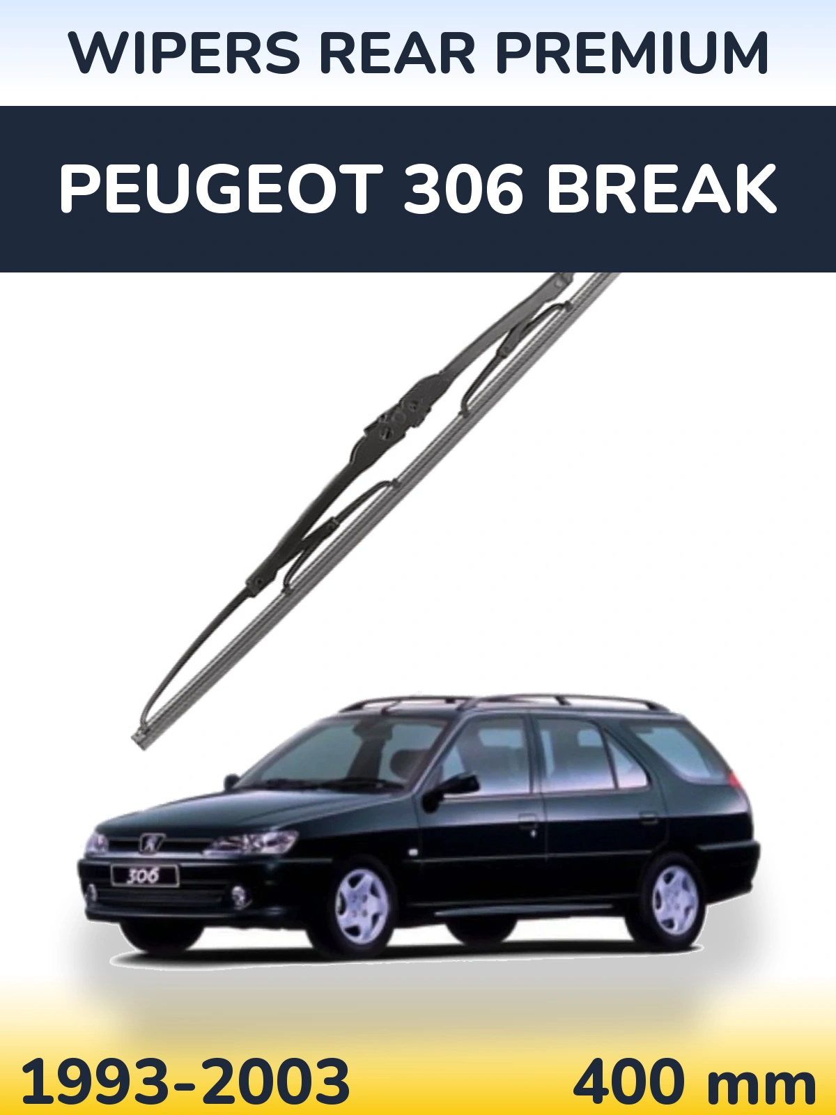 Tylna wycieraczka WIPERS REAR PREMIUM 400 mm do Peugeot 306 Break 1993-2003