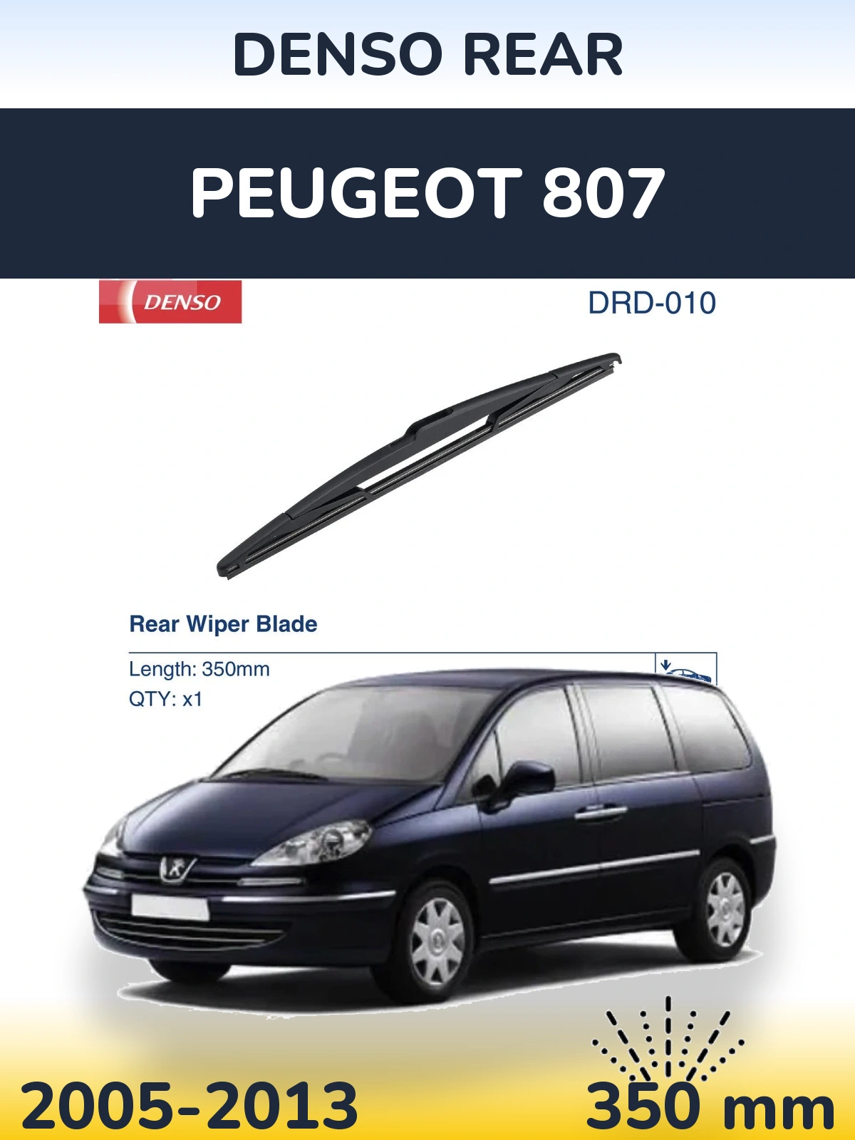 Tylna wycieraczka Denso Rear 350 mm do Peugeot 807 2005-2013