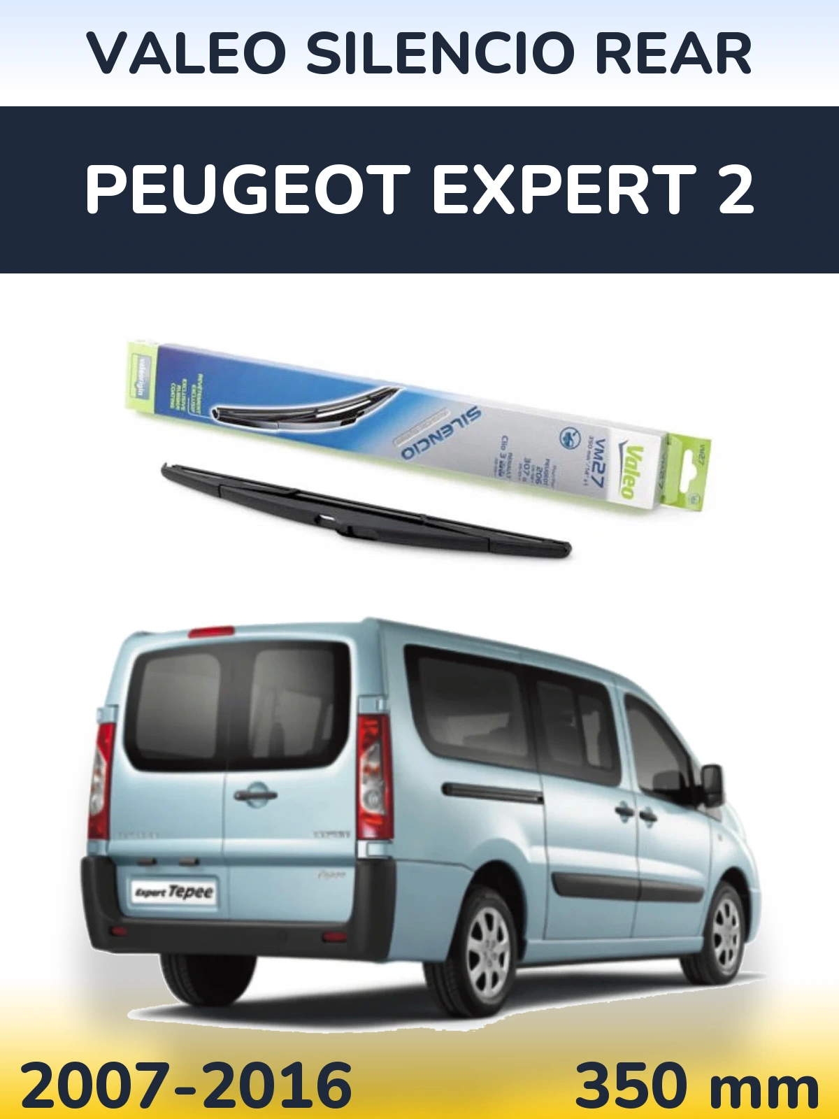 Rear wiper blade Valeo Silencio Rear 350 mm for Peugeot Expert 2 2007-2016