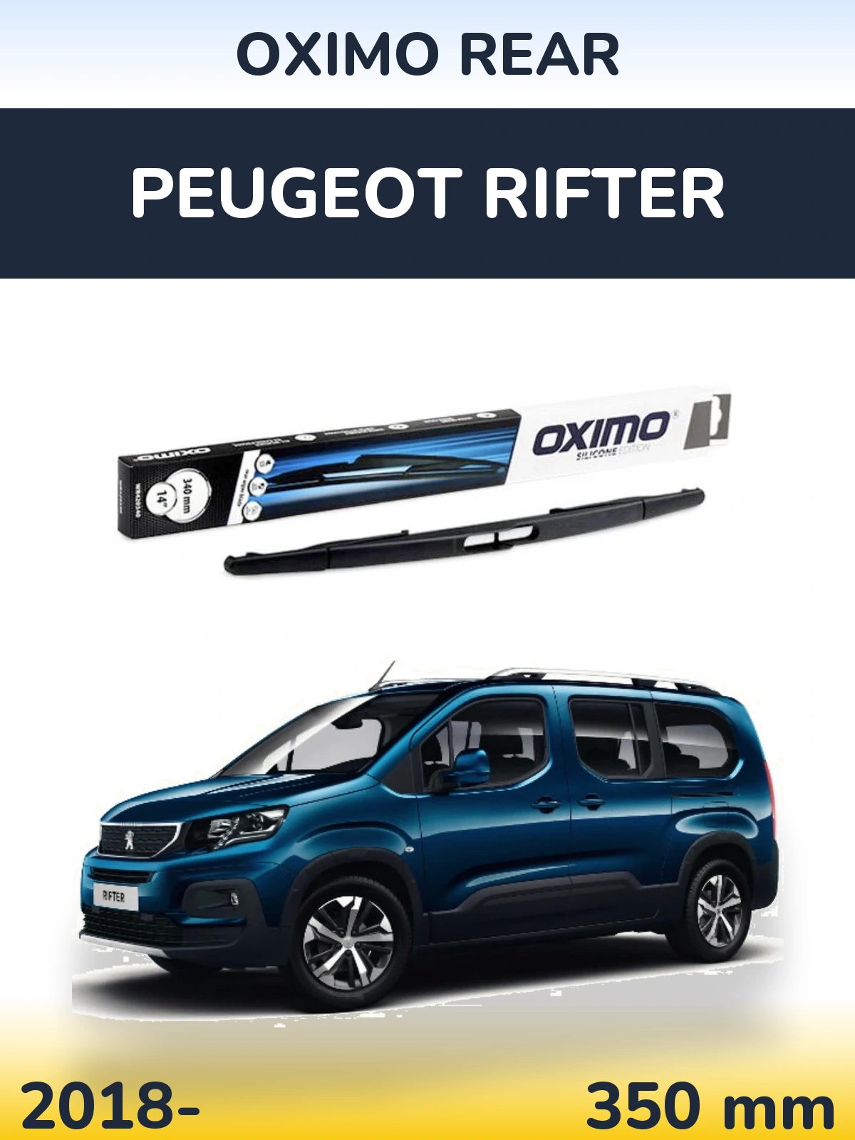 Rear wiper blade Oximo Rear 350 mm for Peugeot Rifter 2018-2026