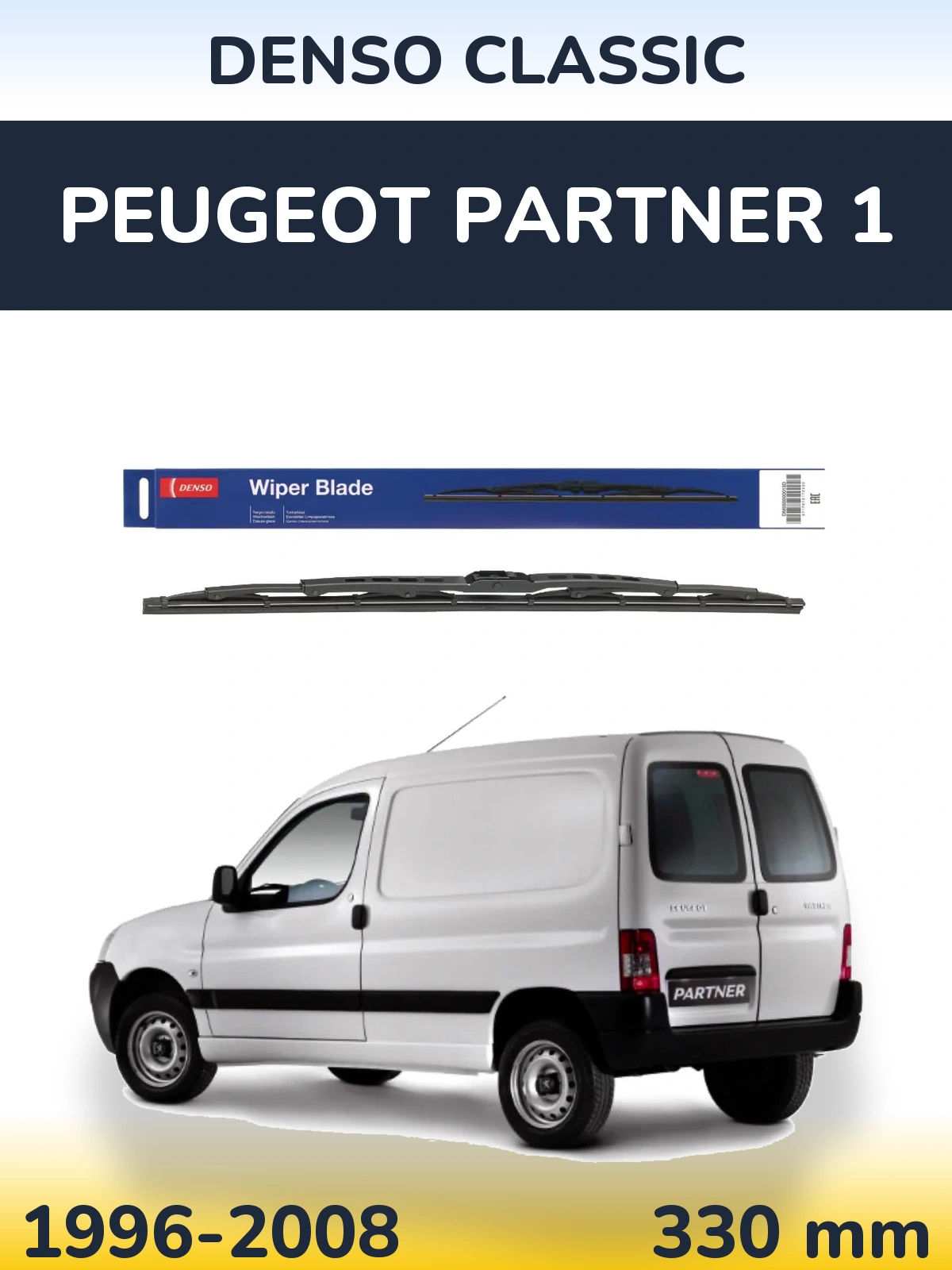 Tylna wycieraczka Denso Classic 330 mm do Peugeot Partner 1 1996-2008