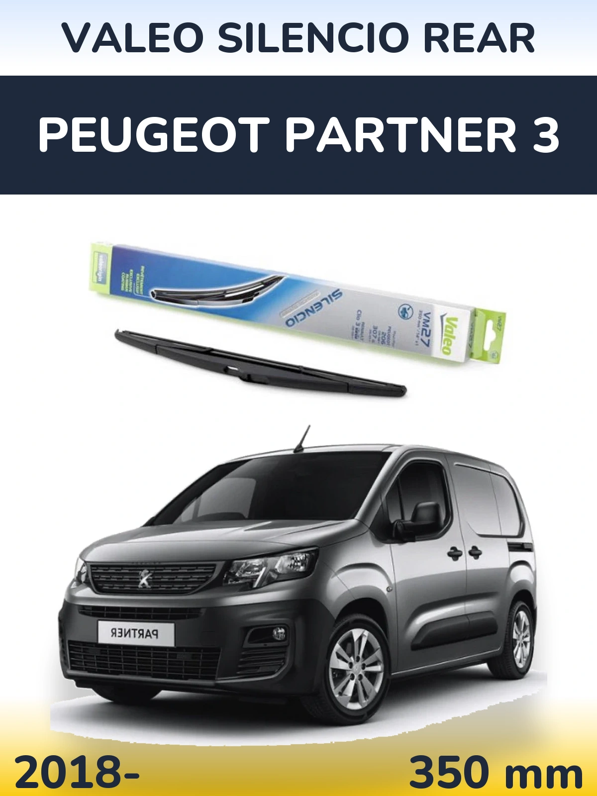 Tylna wycieraczka Valeo Silencio Rear 350 mm do Peugeot Partner 3 2018-2026