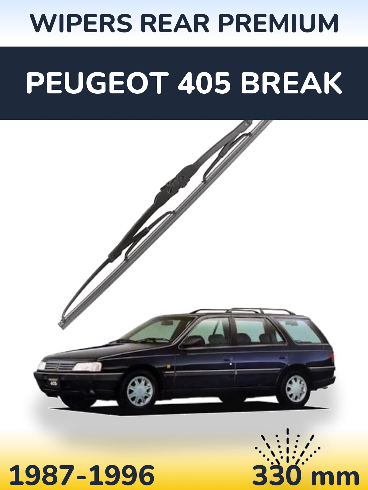Tylna wycieraczka WIPERS REAR PREMIUM 330 mm do Peugeot 405 Break 1987-1996