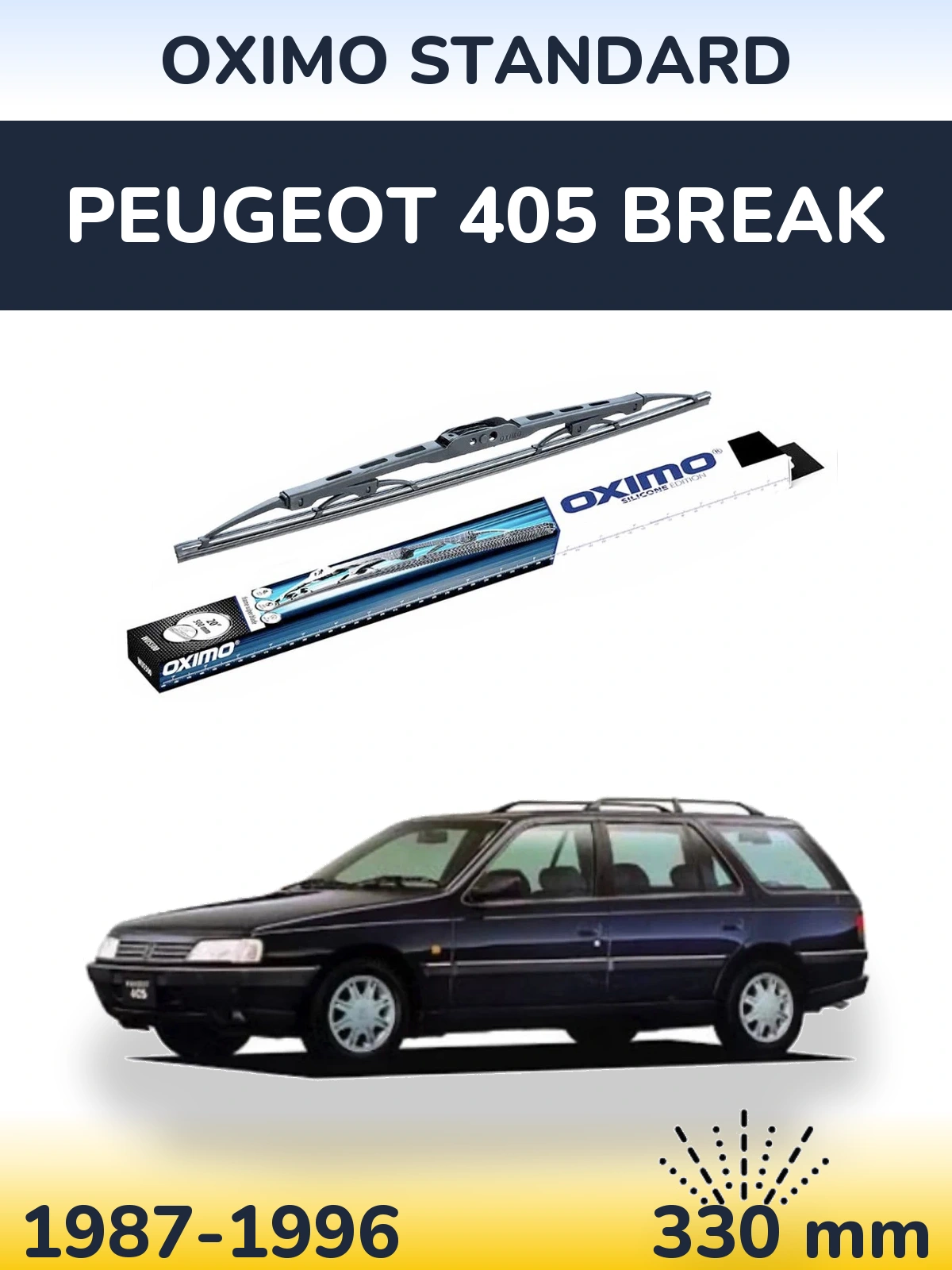 Tylna wycieraczka Oximo Standard 325 mm do Peugeot 405 Break 1987-1996
