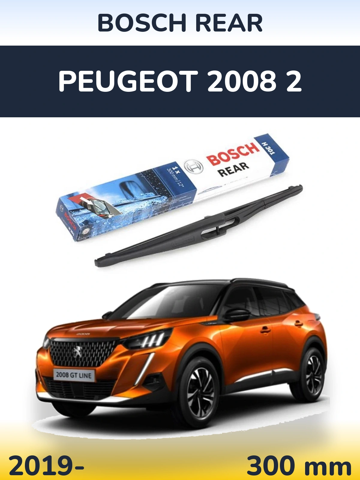 Tylna wycieraczka BOSCH Rear 300 mm do Peugeot 2008 2 2019-2026