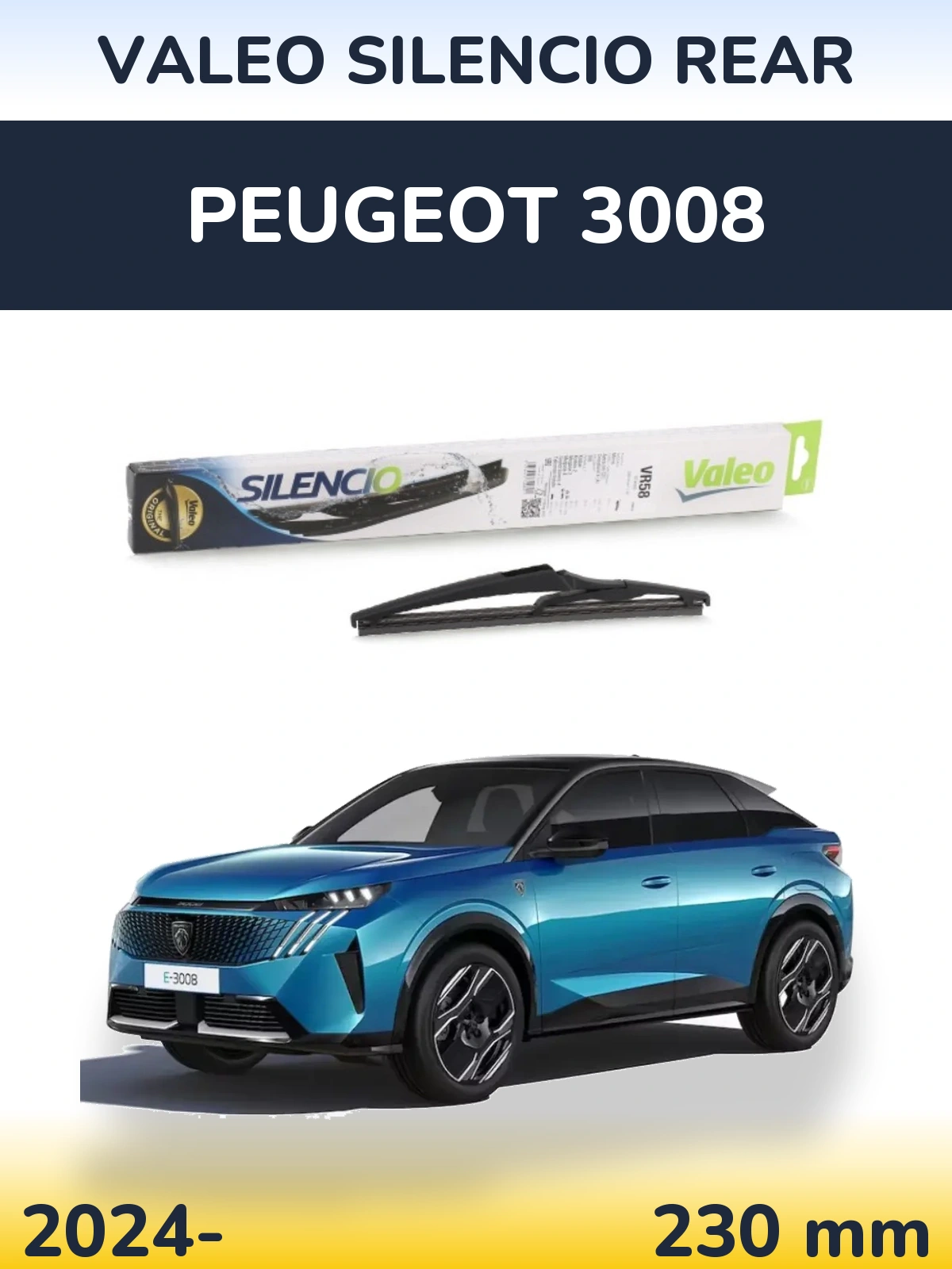 Задний дворник Valeo Silencio Rear 240 мм для Peugeot 3008 2024-2026