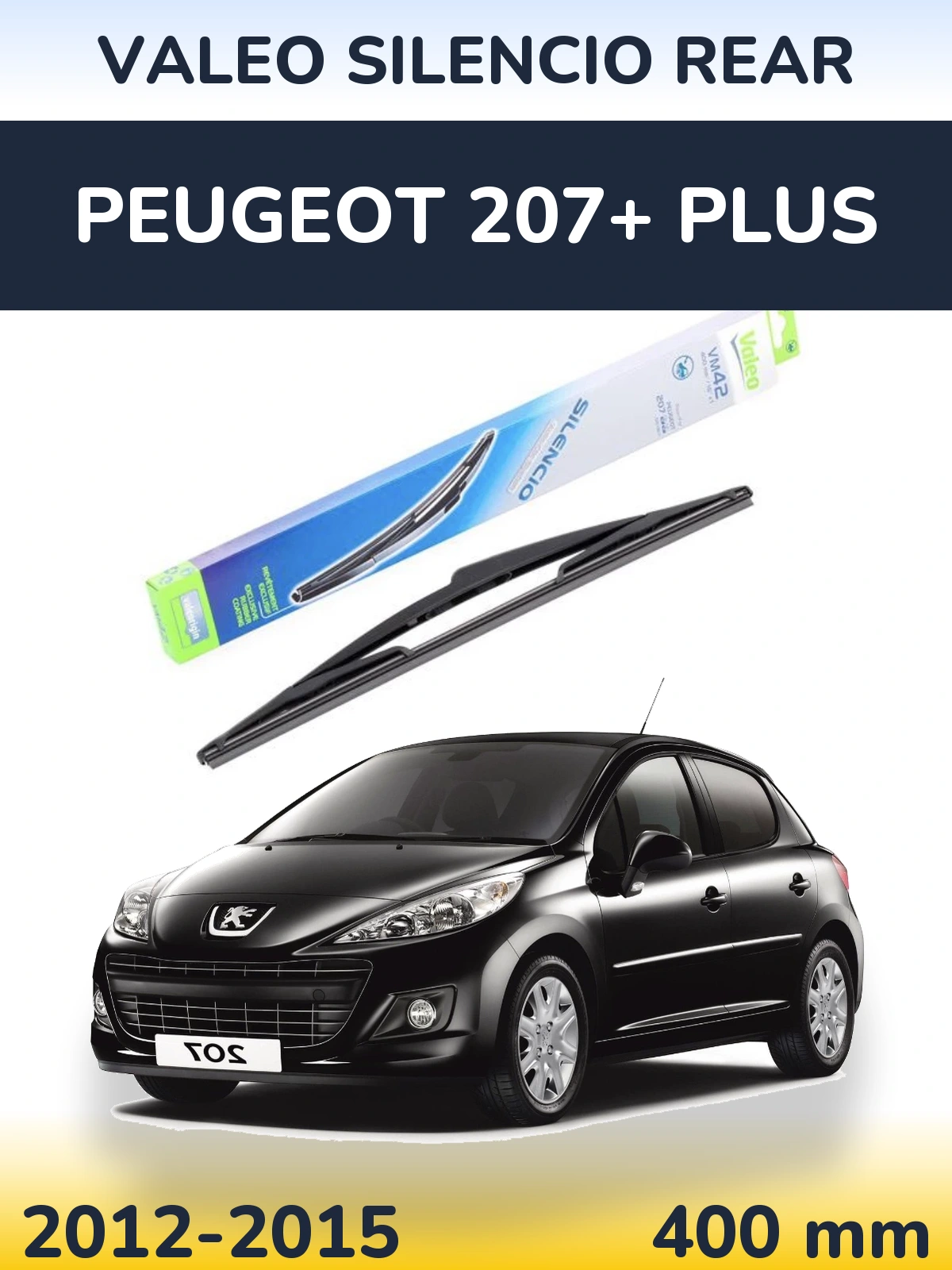 Задний дворник Valeo Silencio Rear 400 мм для Peugeot 207+ Plus 2012-2015