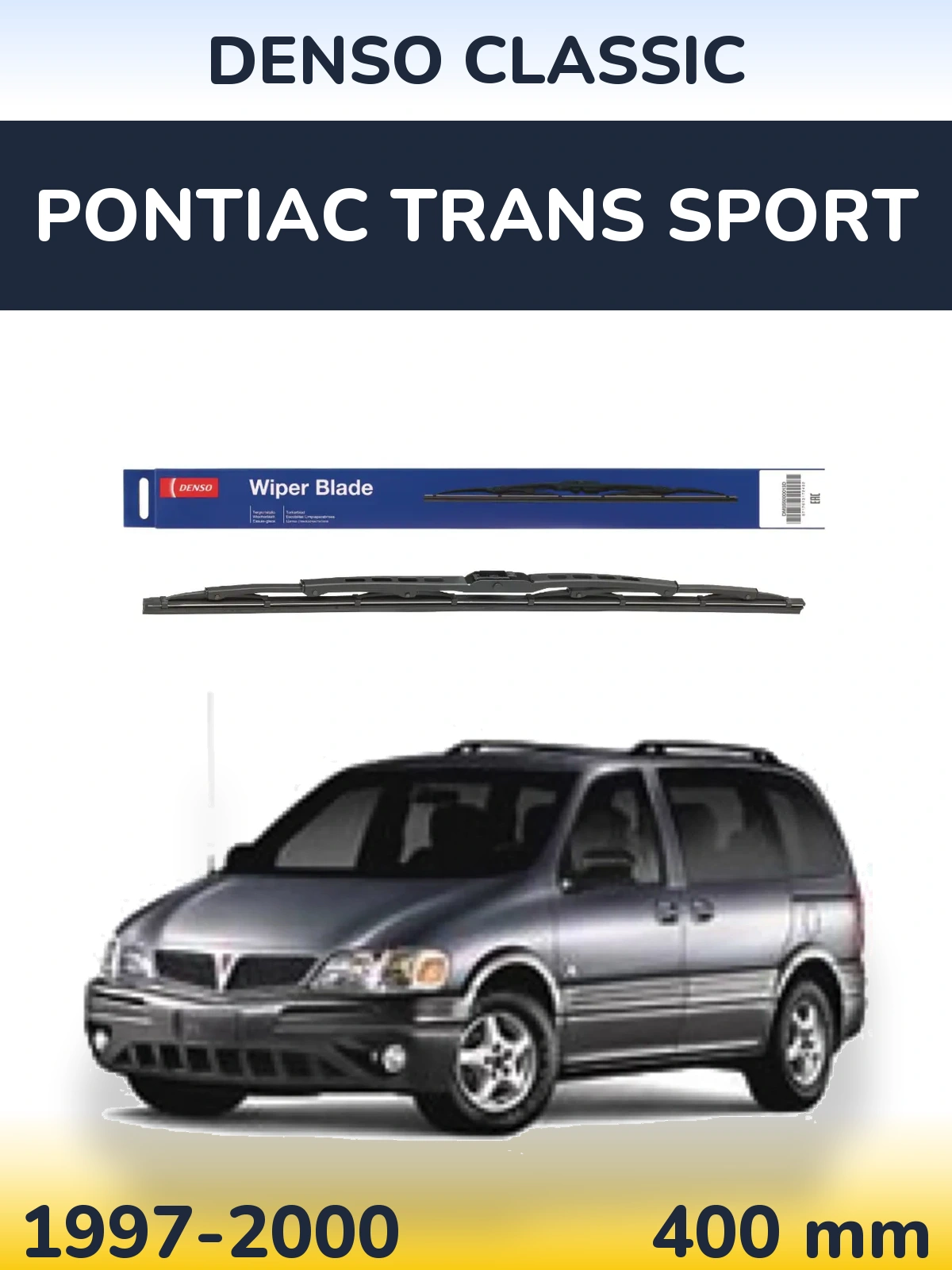 Rear wiper blade Denso Classic 400 mm for Pontiac Trans Sport 1997-2000